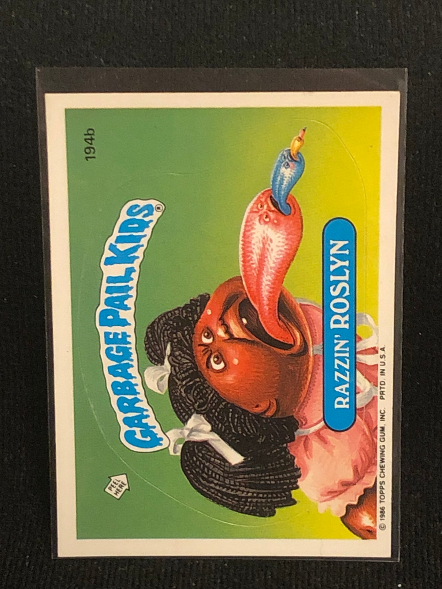 Garbage Pail Kids Original Series 5 (os5) 194b Razzin Roslyn