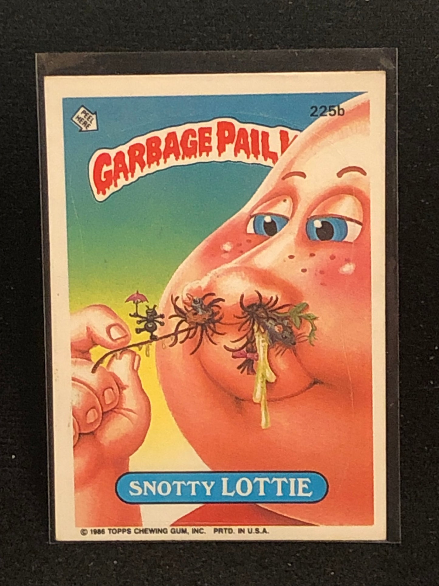 Garbage Pail Kids Original Series 6 (os6) 225b Snotty Lottie