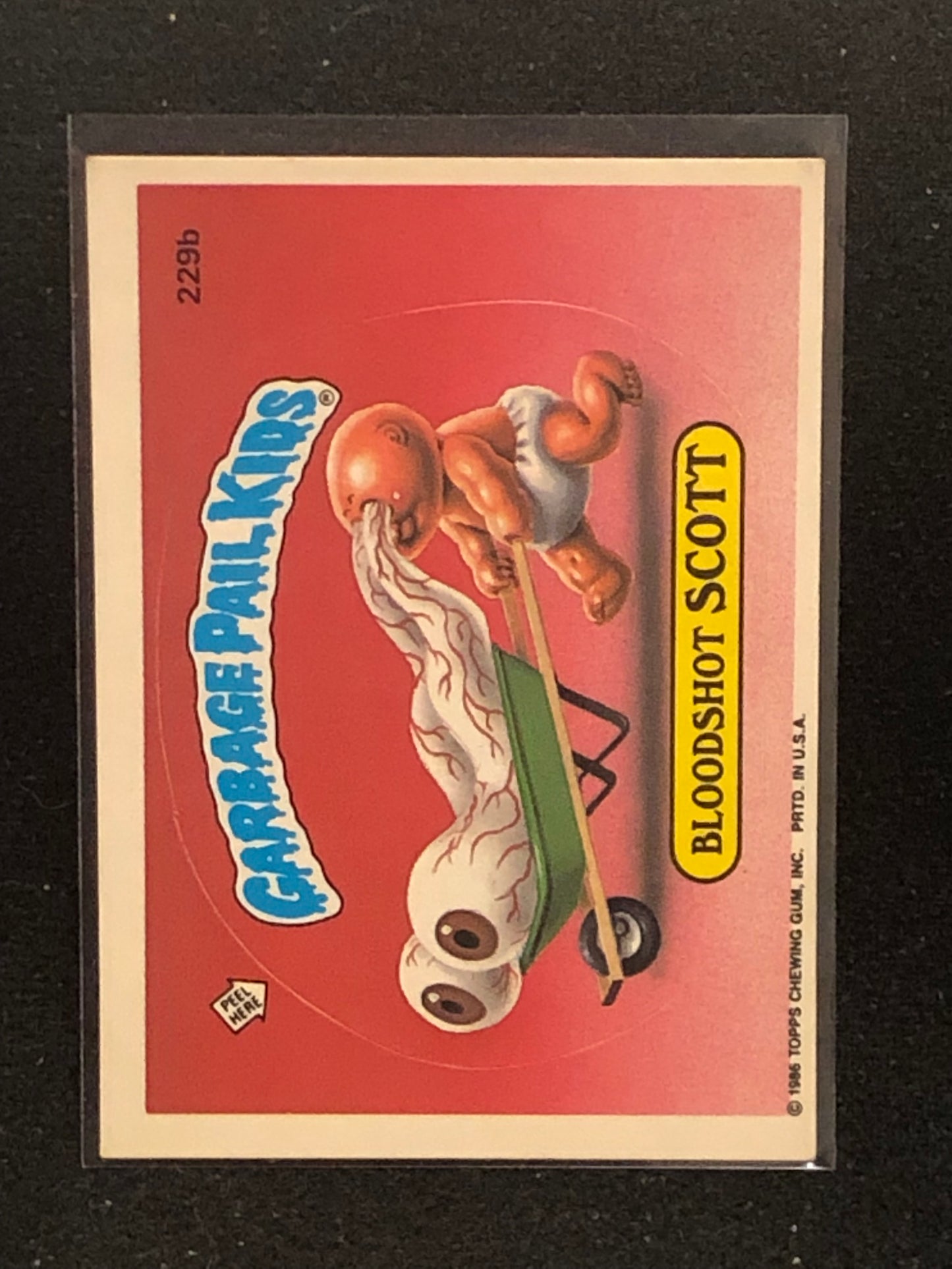 Garbage Pail Kids Original Series 6 (os6) 229b Bloodshot Scott