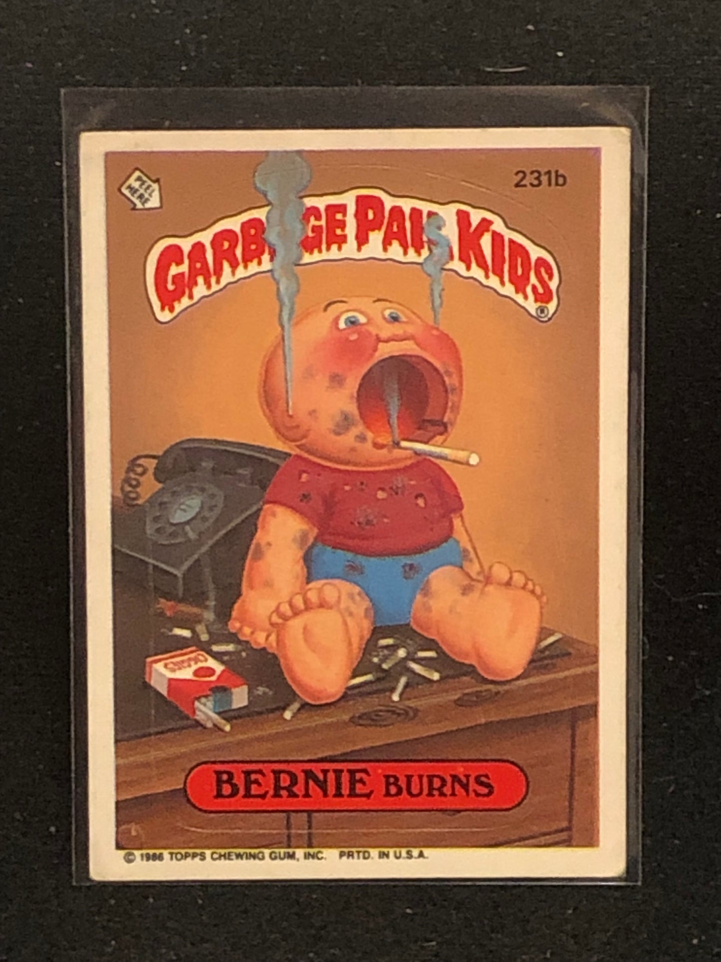 Garbage Pail Kids Original Series 6 (os6) 231b Bernie Burns