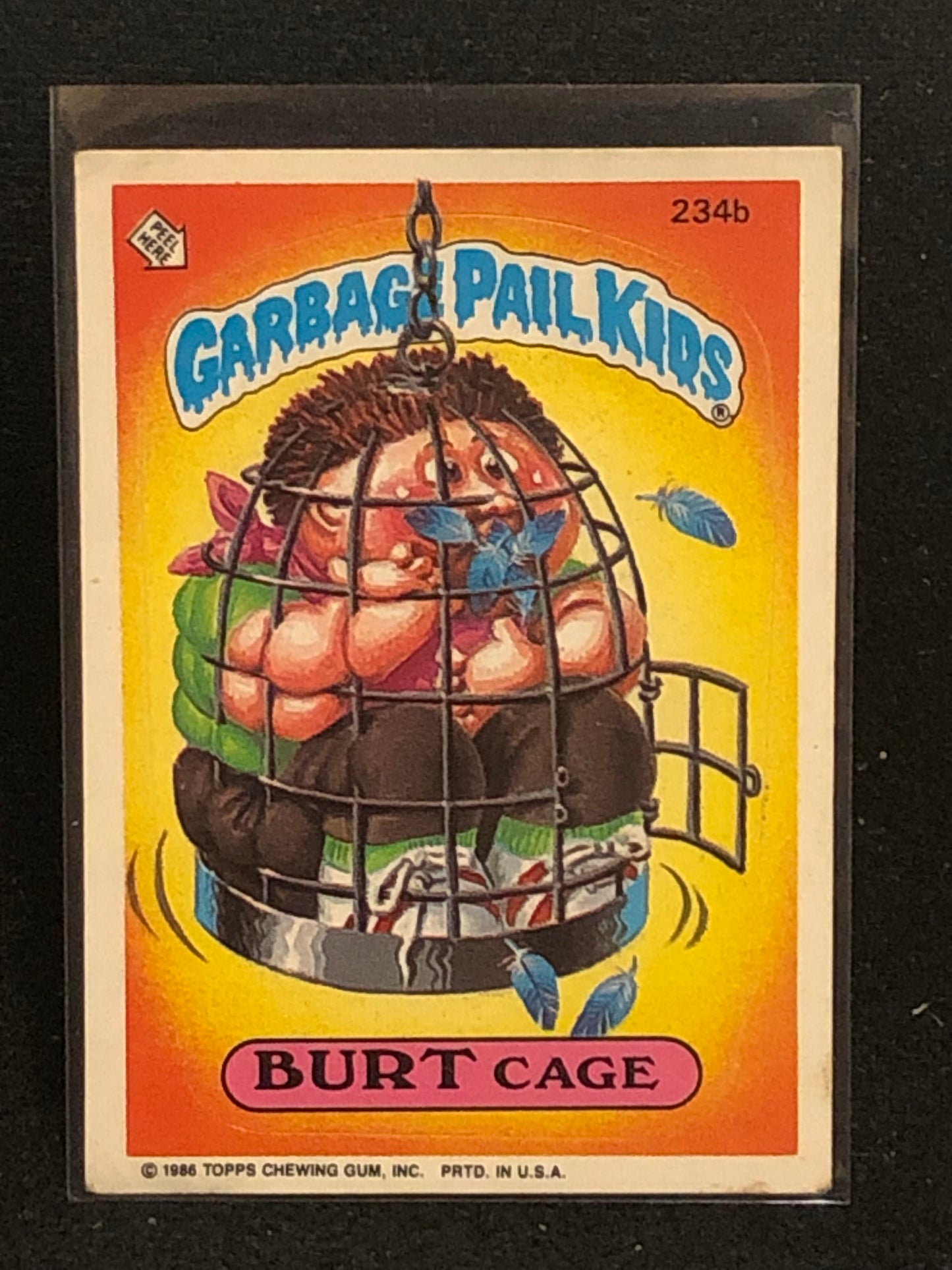 Garbage Pail Kids Original Series 6 (os6) 234b Burt Cage