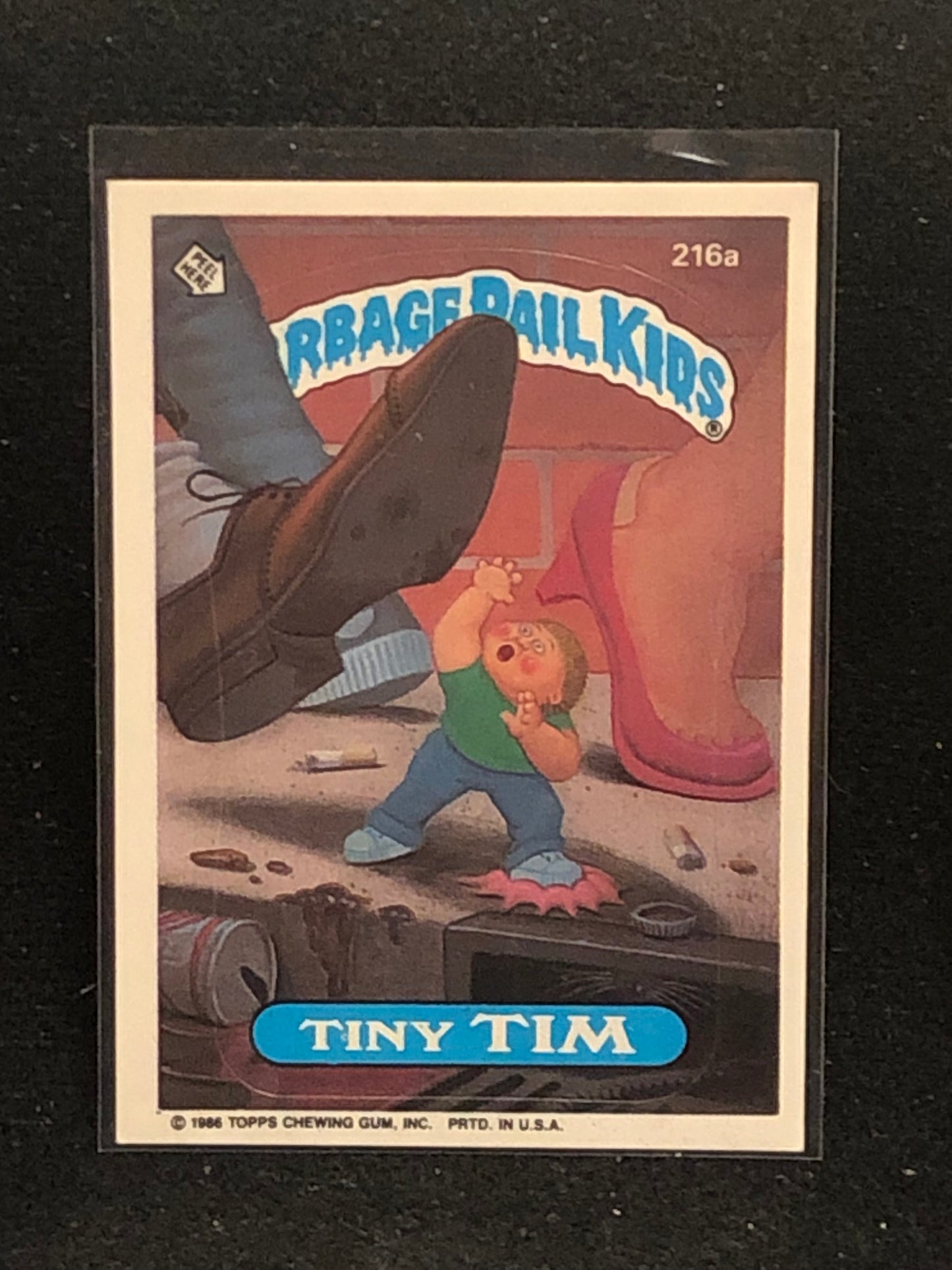 Garbage Pail Kids Original Series 6 (os6) 216a Tiny Tim