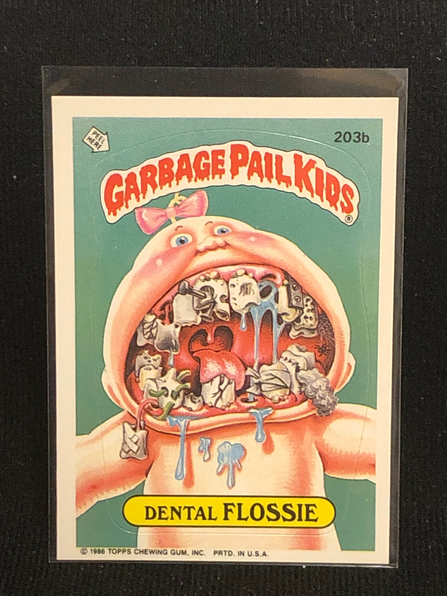 Garbage Pail Kids Original Series 5 (os5) 203b Dental Flossie