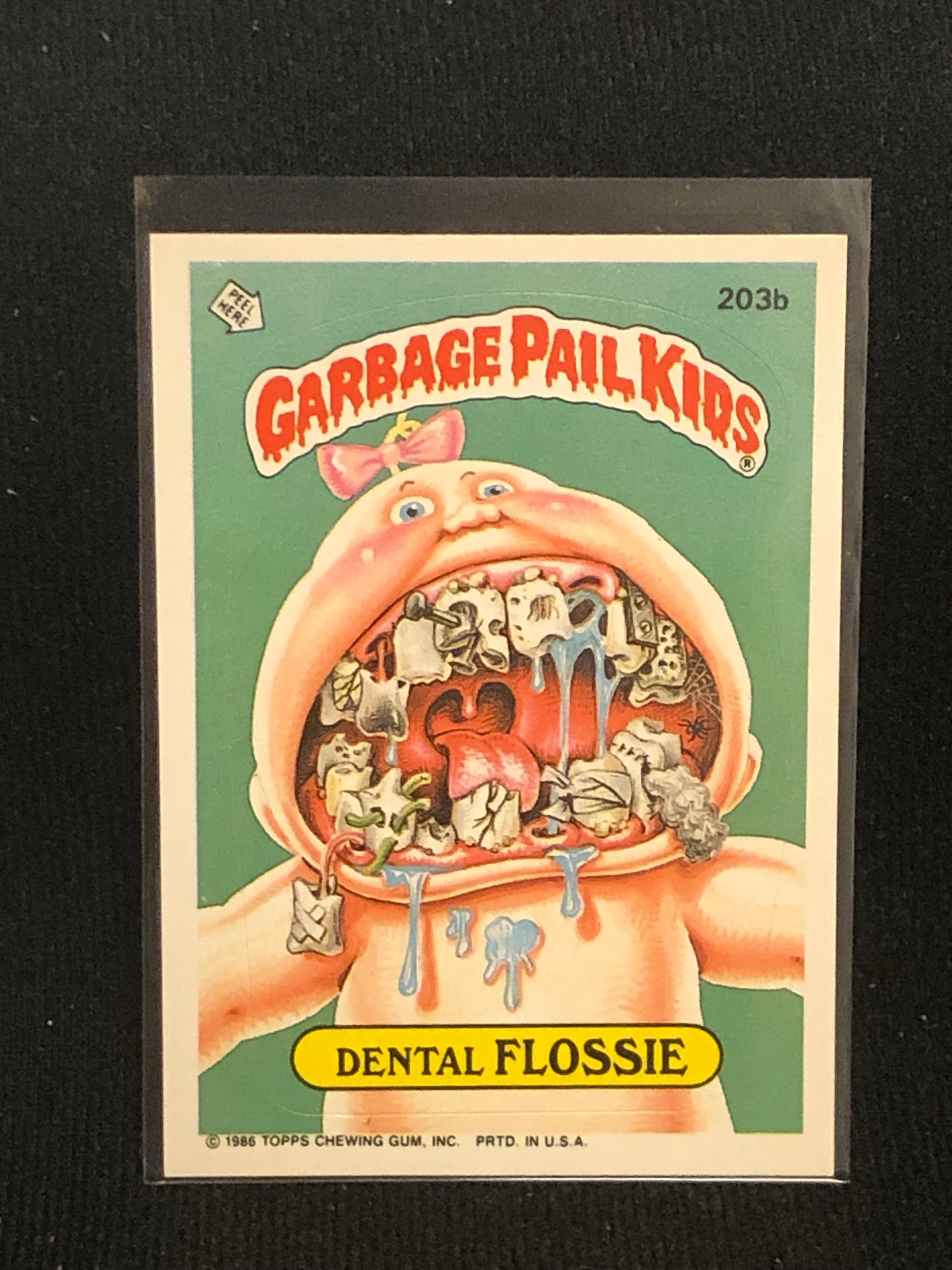 Garbage Pail Kids Original Series 5 (os5) 203b Dental Flossie