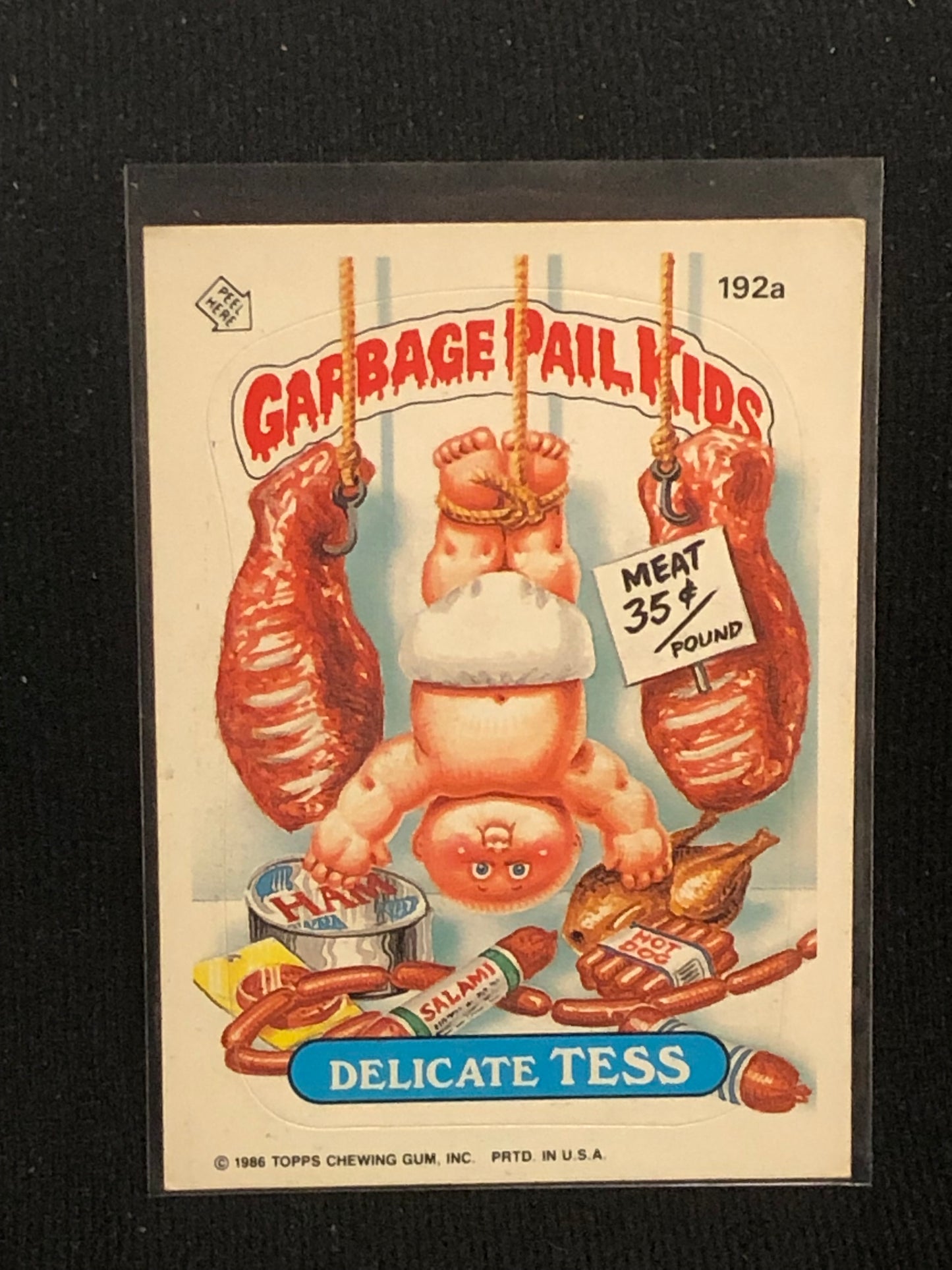 Garbage Pail Kids Original Series 5 (os5) 192a Delicate Tess