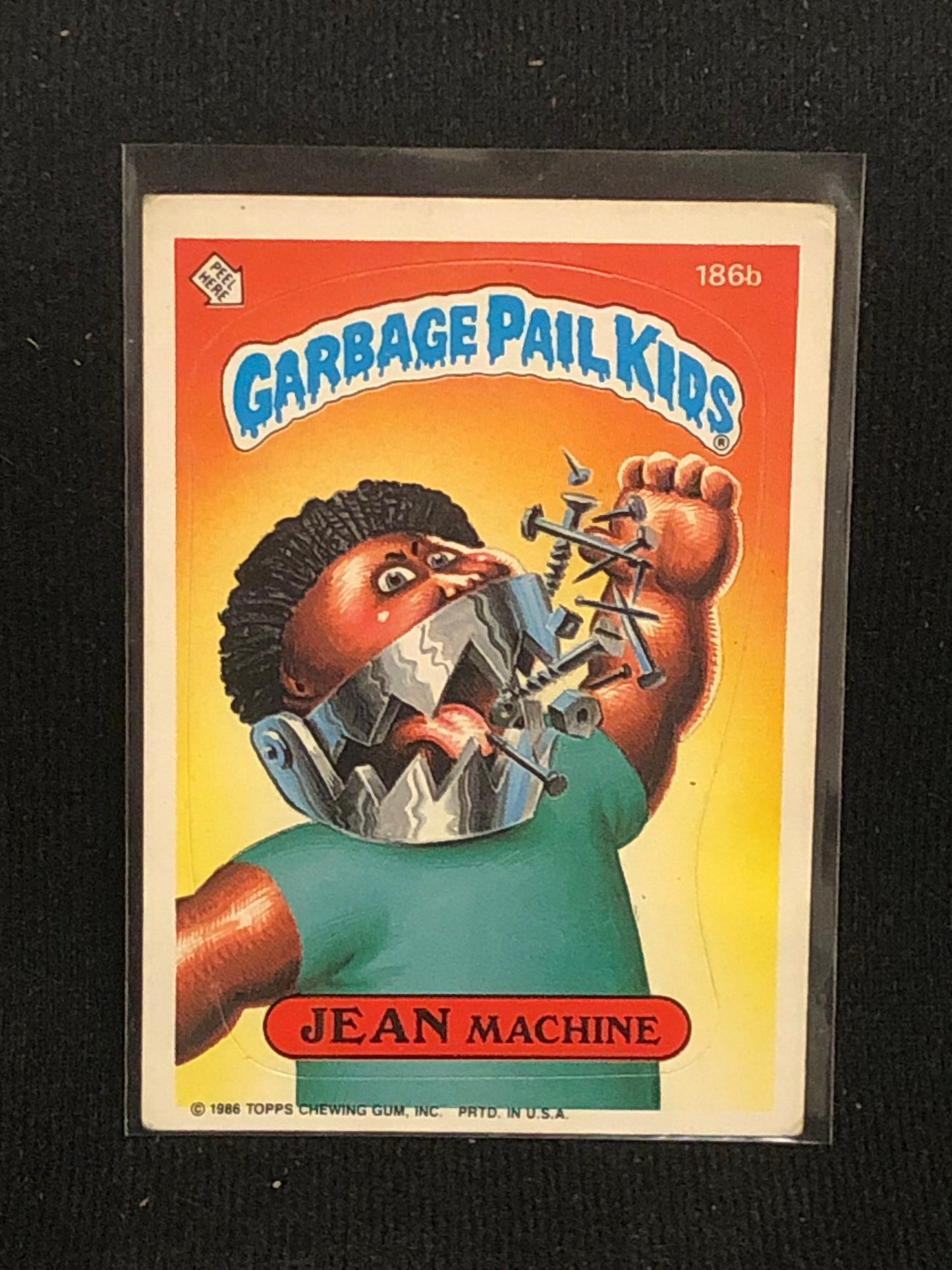 Garbage Pail Kids Original Series 5 (os5) 186b Jean Machine