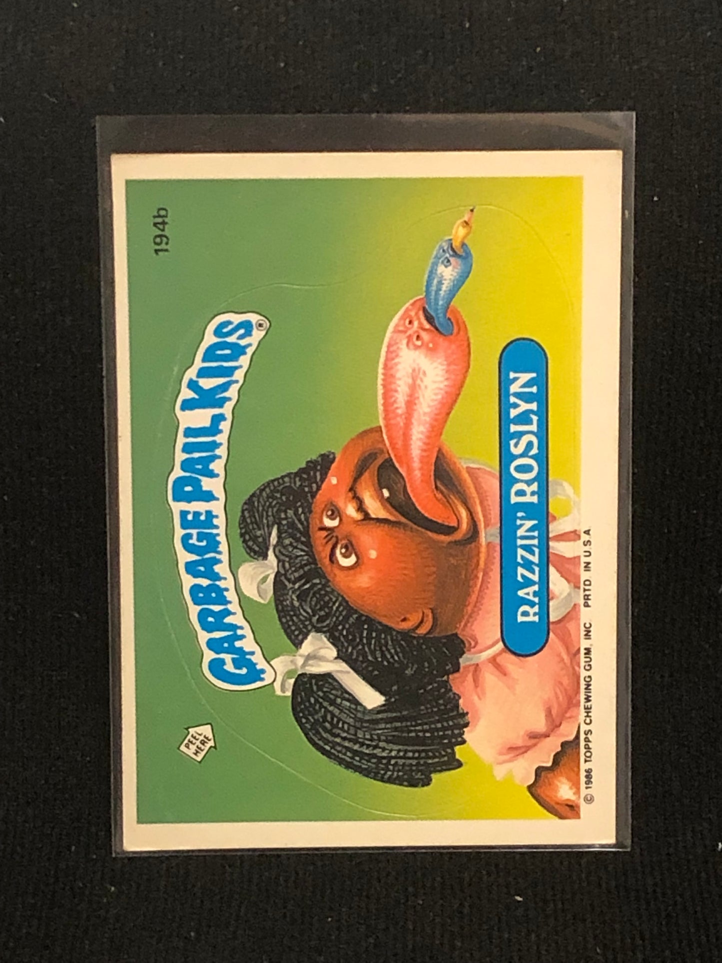 Garbage Pail Kids Original Series 5 (os5) 194b Razzin Roslyn