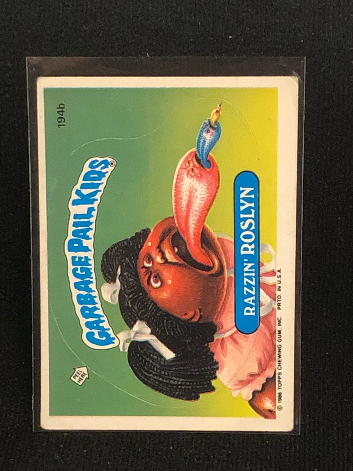 Garbage Pail Kids Original Series 5 (os5) 194b Razzin Roslyn