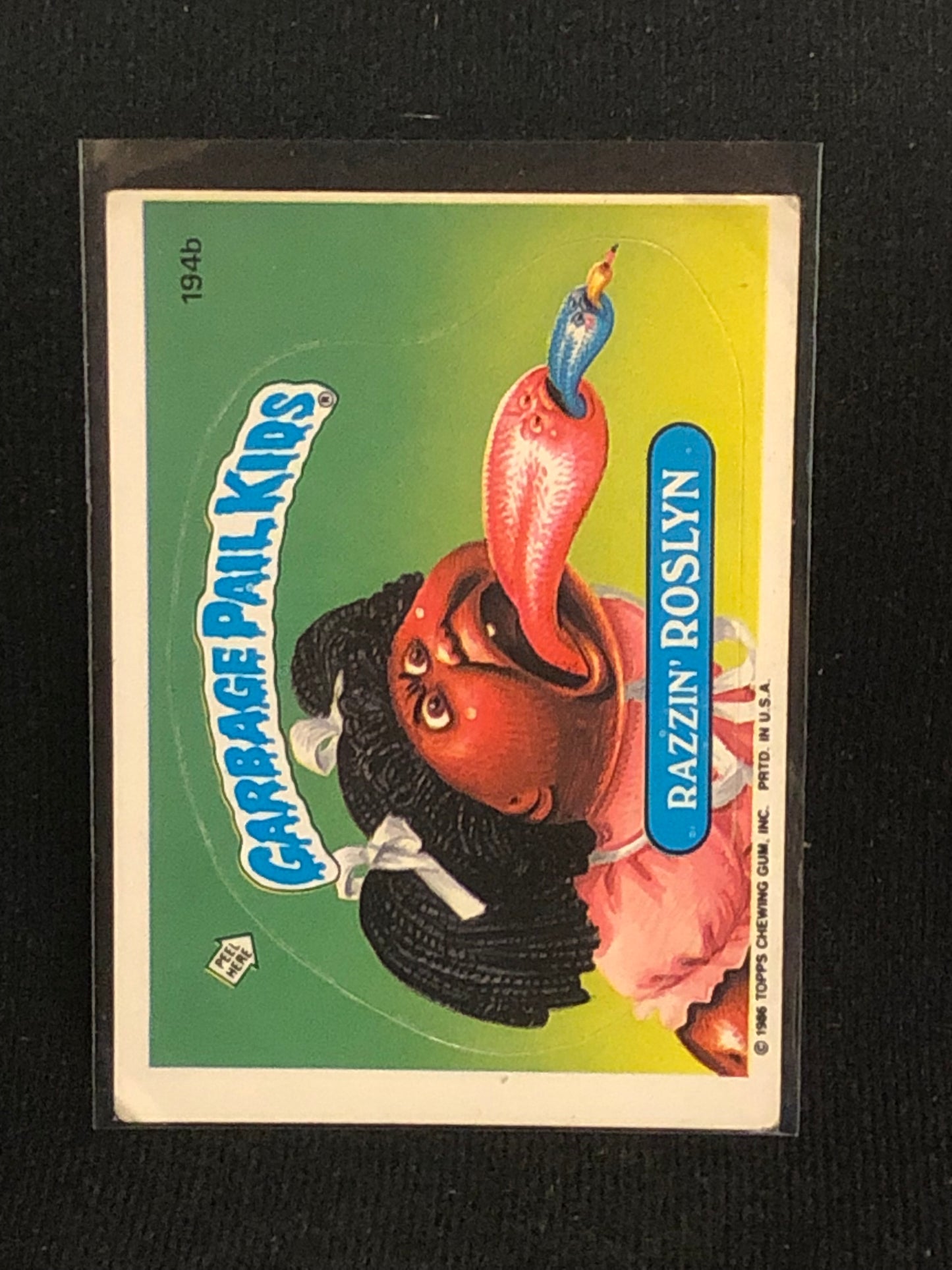 Garbage Pail Kids Original Series 5 (os5) 194b Razzin Roslyn