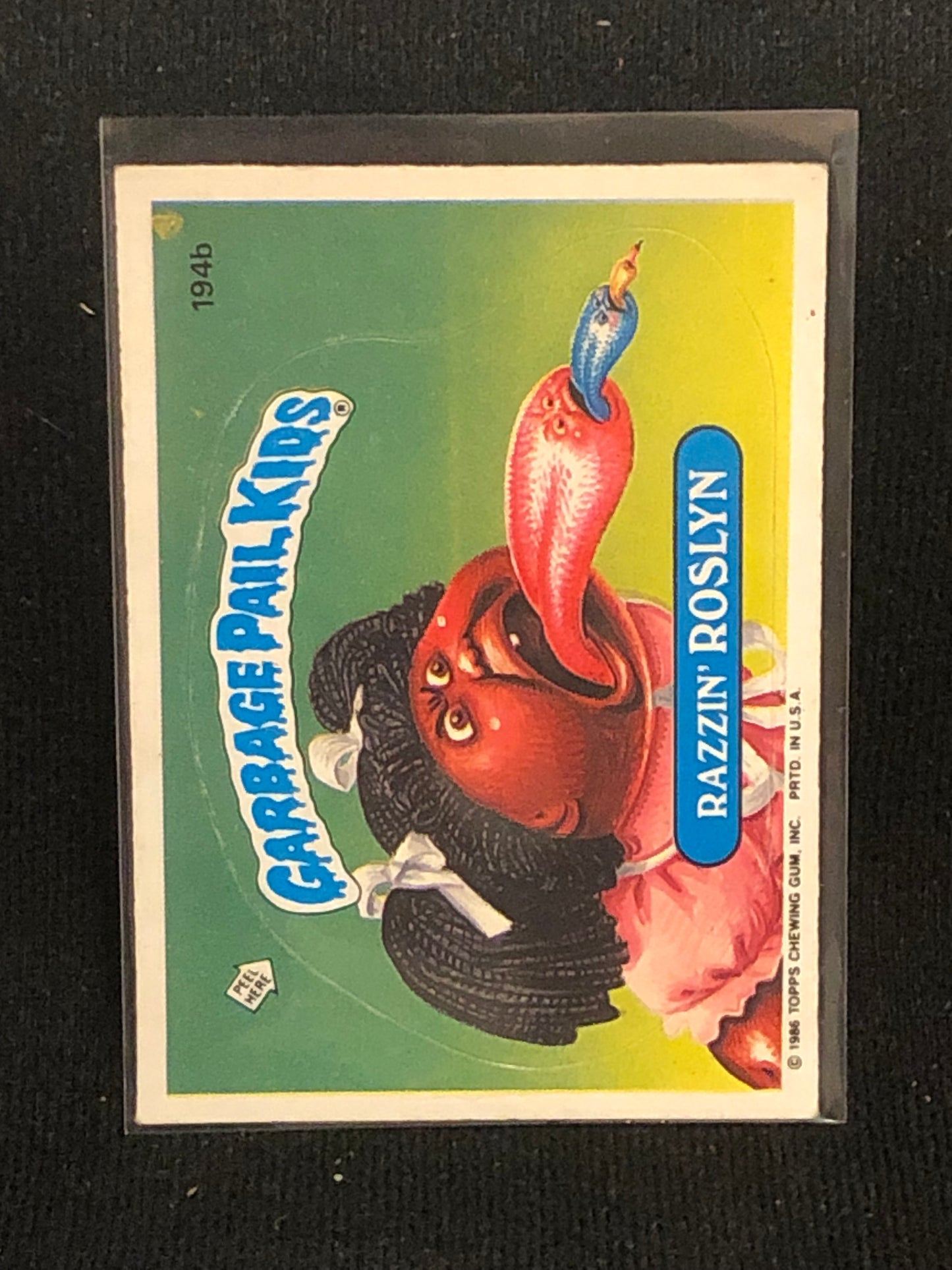 Garbage Pail Kids Original Series 5 (os5) 194b Razzin Roslyn