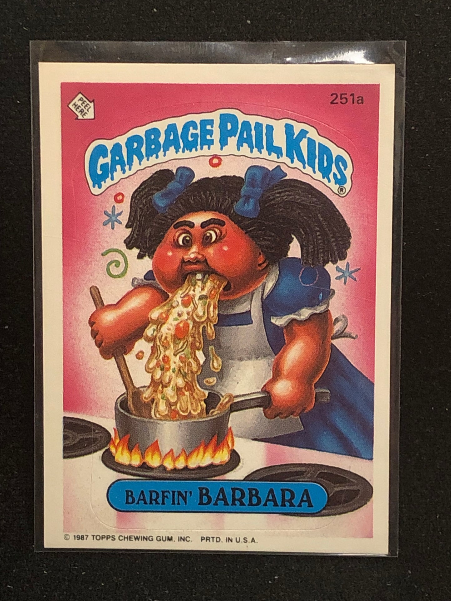 Garbage Pail Kids Original Series 7 (os7) 251a Barfin Barbara