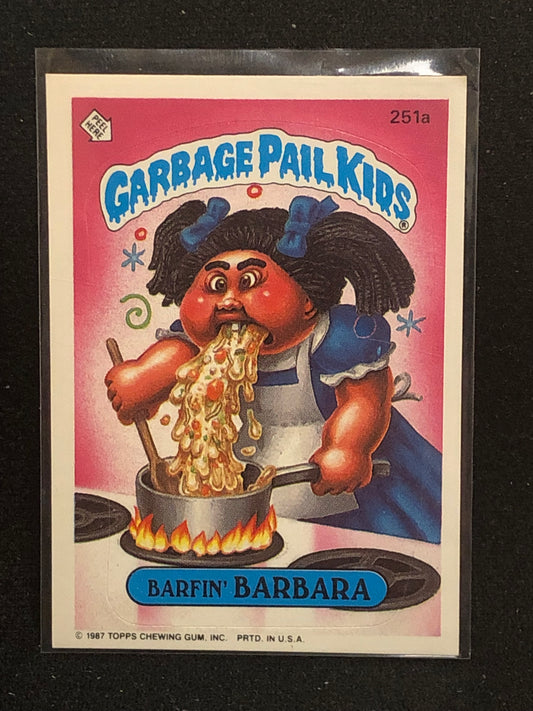 Garbage Pail Kids Original Series 7 (os7) 251a Barfin Barbara