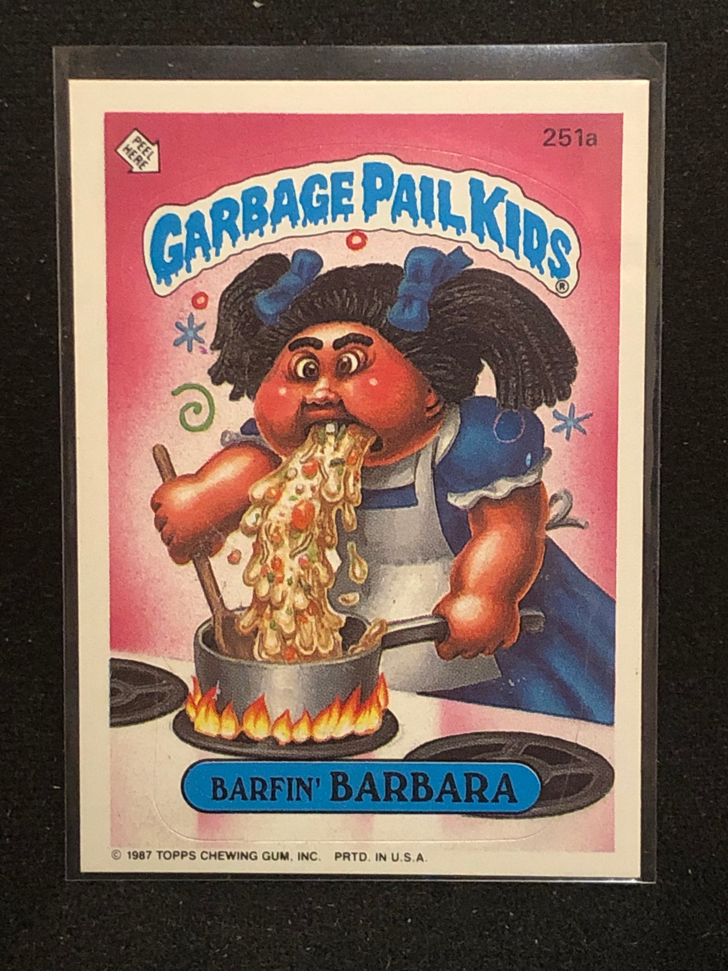 Garbage Pail Kids Original Series 7 (os7) 251a Barfin Barbara