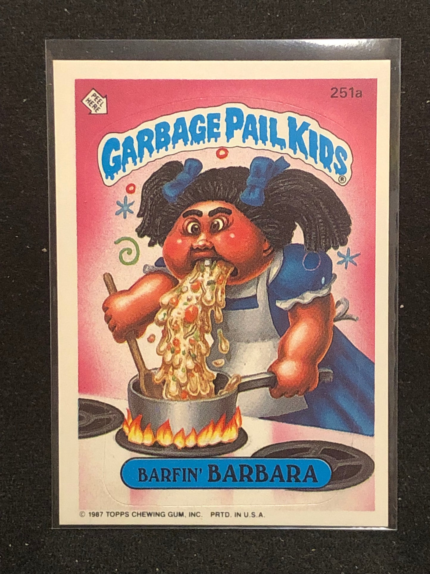 Garbage Pail Kids Original Series 7 (os7) 251a Barfin Barbara