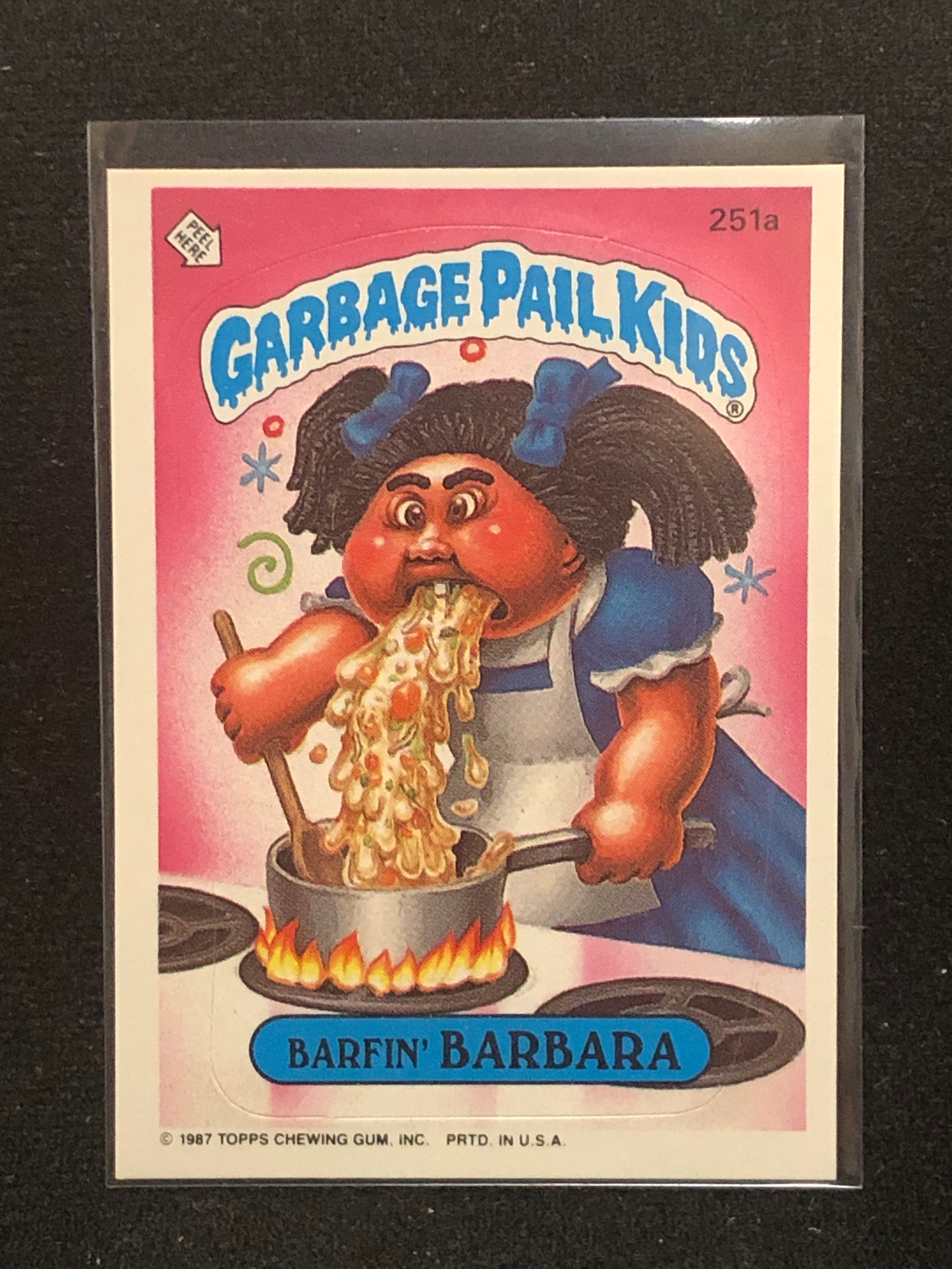 Garbage Pail Kids Original Series 7 (os7) 251a Barfin Barbara