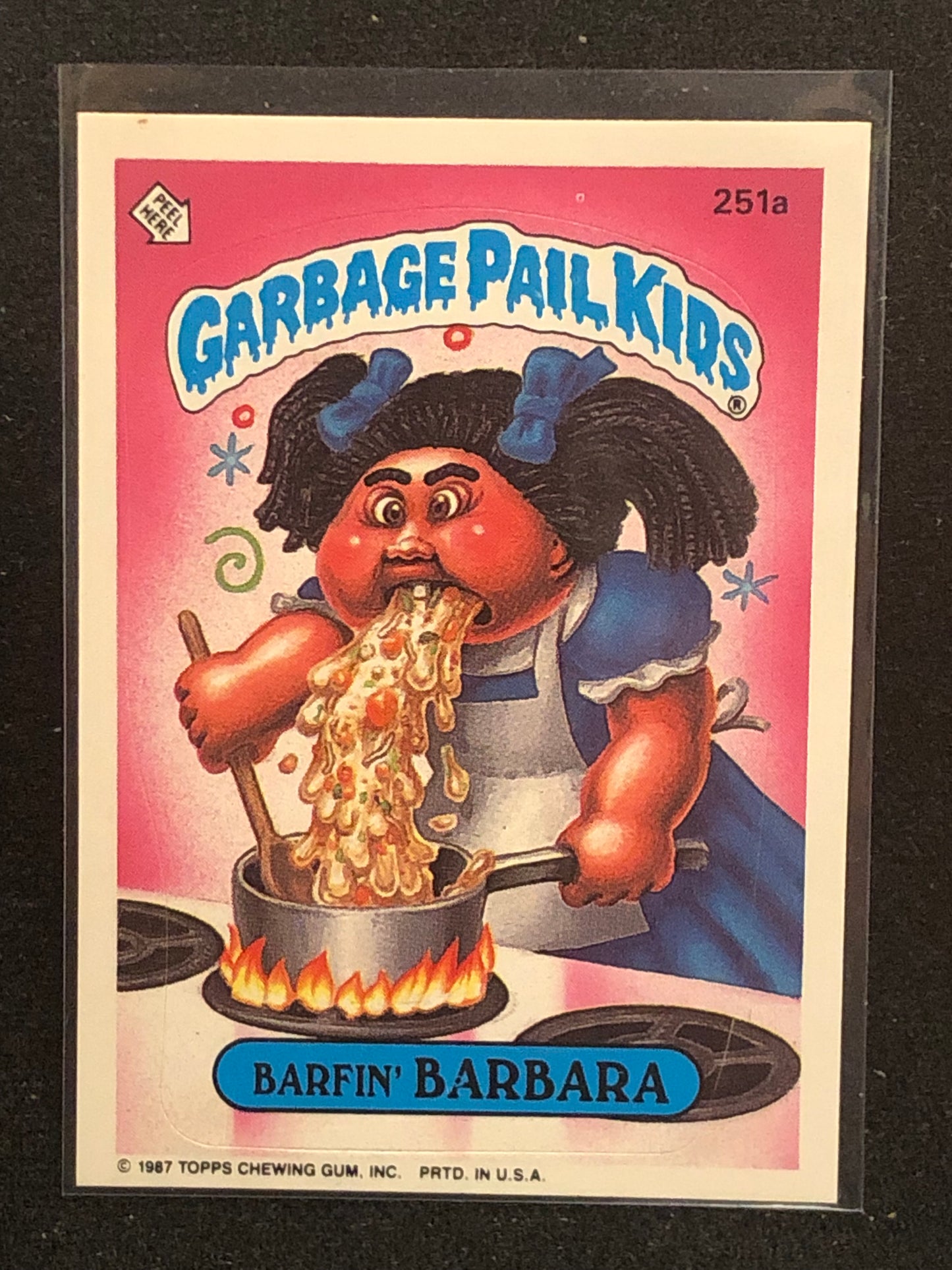 Garbage Pail Kids Original Series 7 (os7) 251a Barfin Barbara