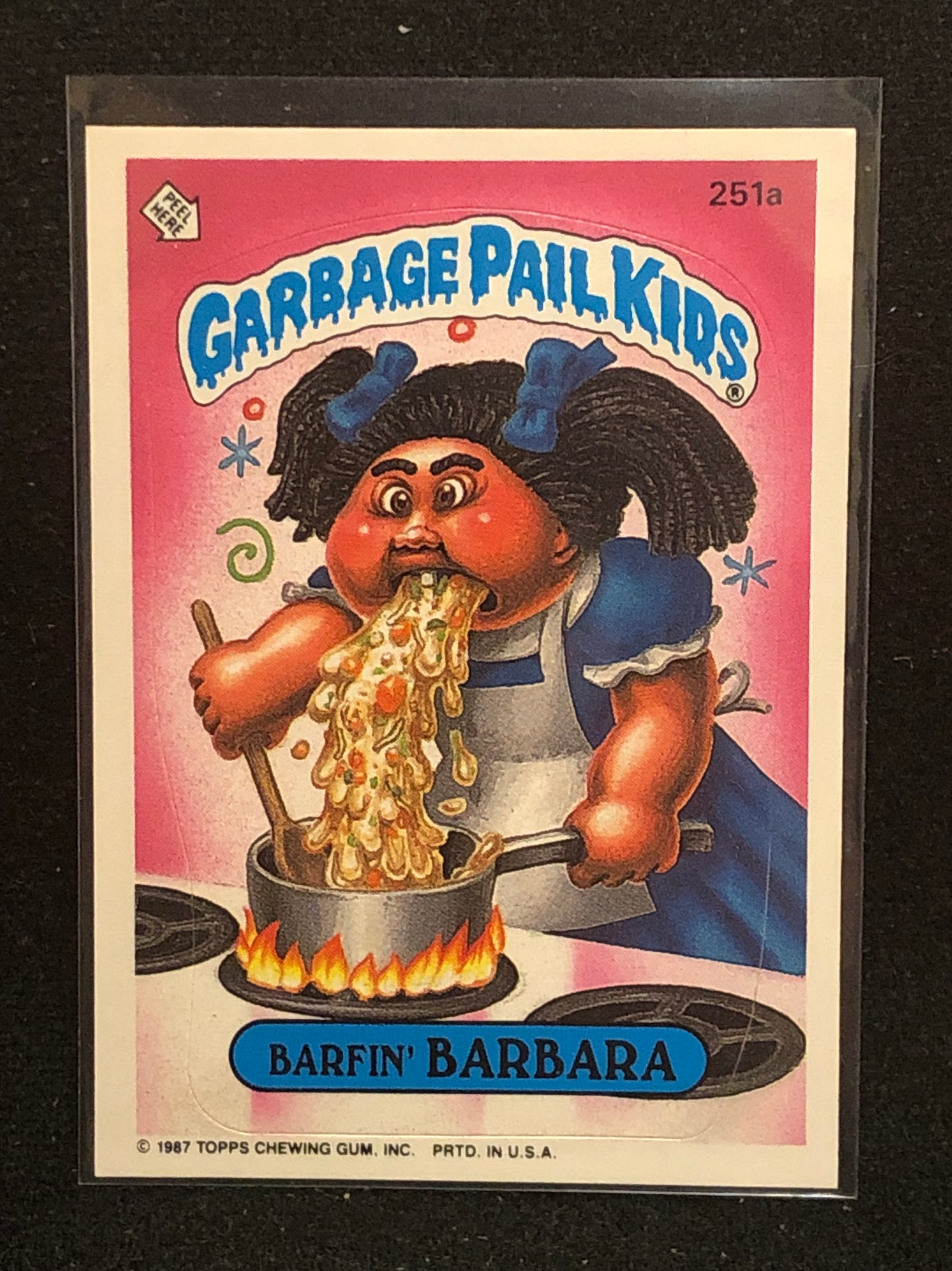 Garbage Pail Kids Original Series 7 (os7) 251a Barfin Barbara