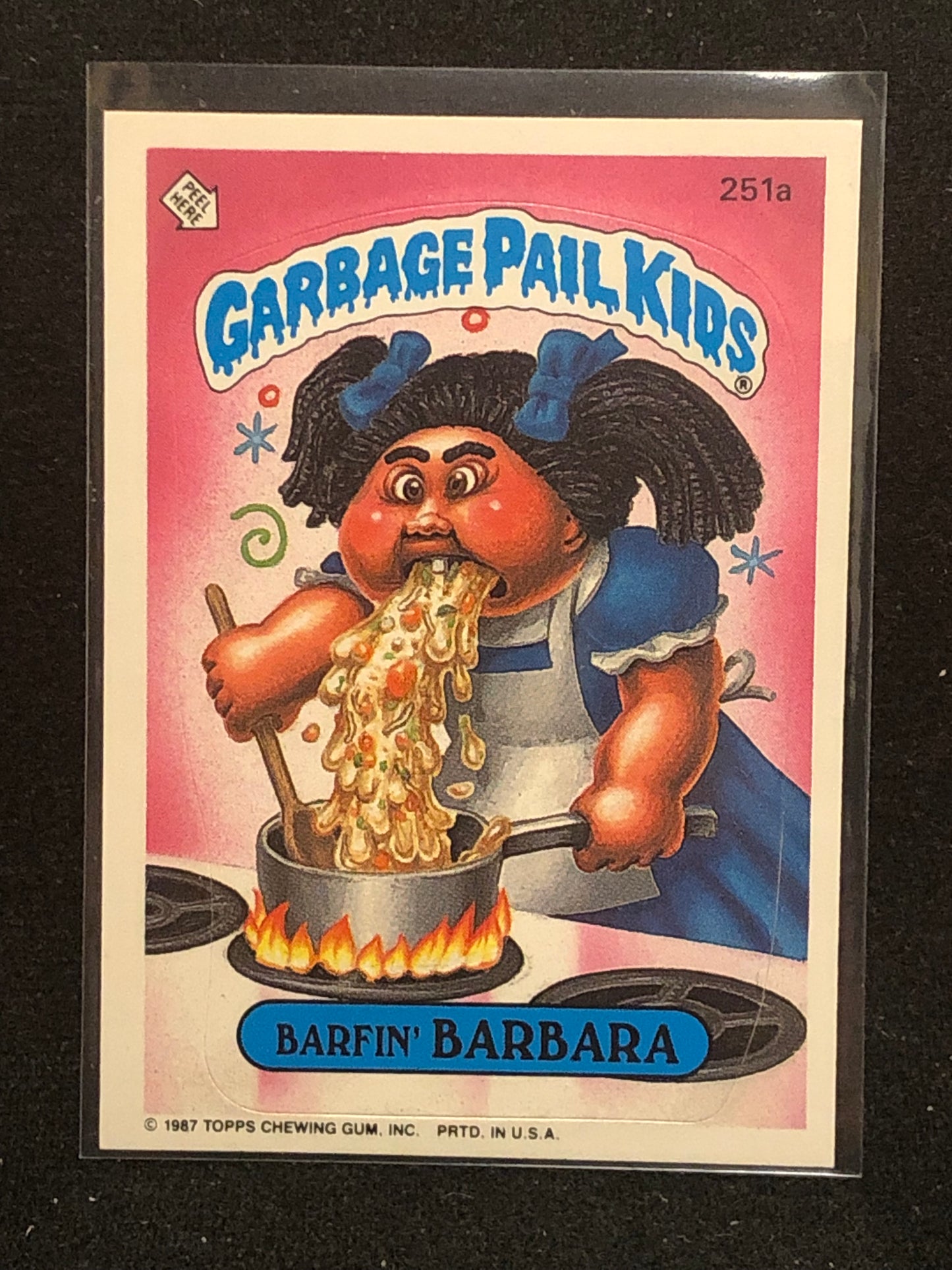 Garbage Pail Kids Original Series 7 (os7) 251a Barfin Barbara