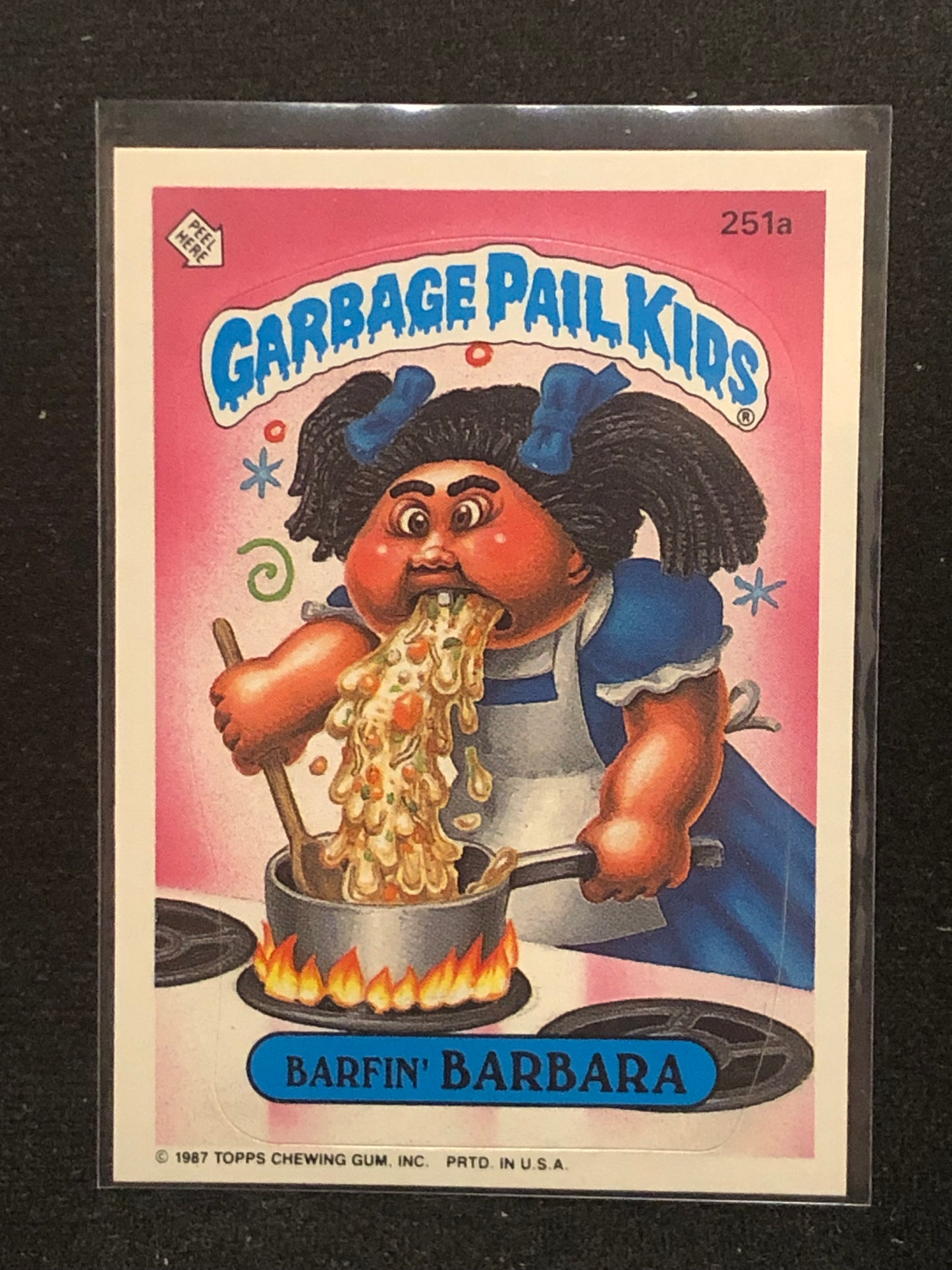 Garbage Pail Kids Original Series 7 (os7) 251a Barfin Barbara