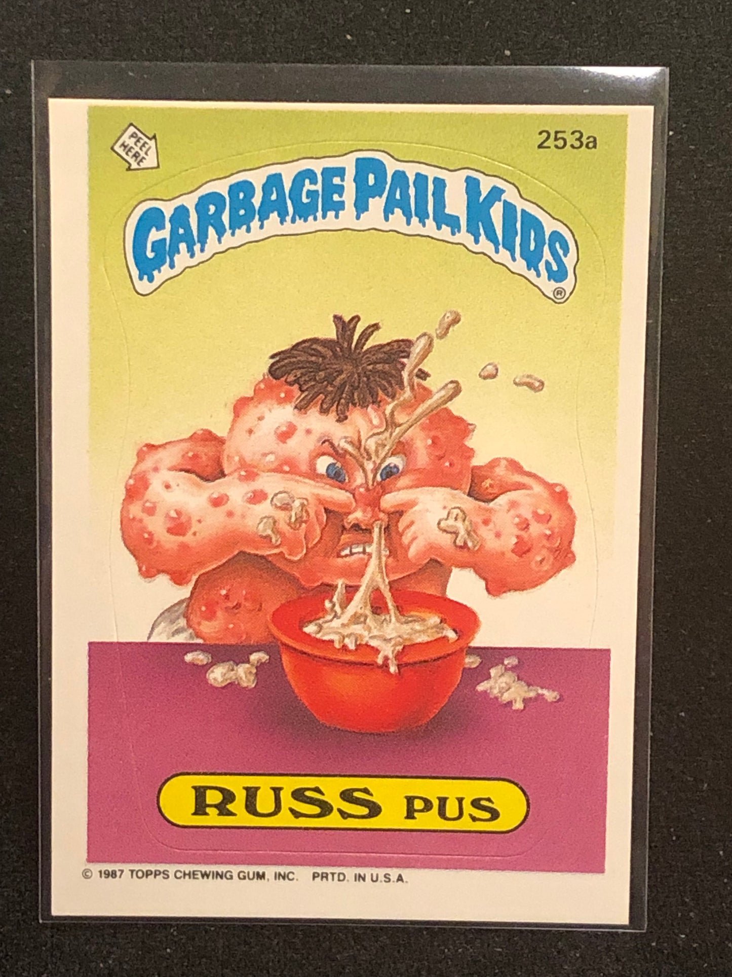 Garbage Pail Kids Original Series 7 (os7) 253a Russ Pus