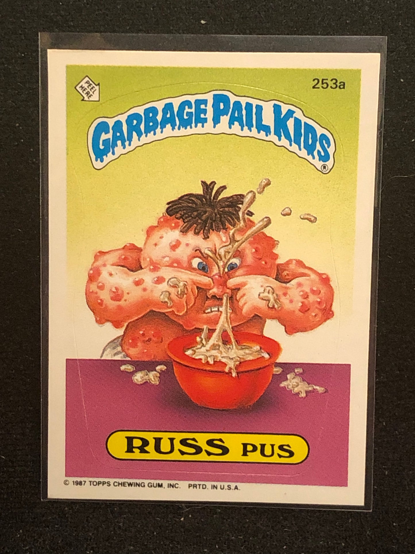 Garbage Pail Kids Original Series 7 (os7) 253a Russ Pus