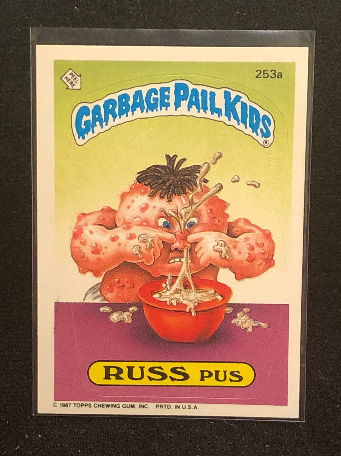 Garbage Pail Kids Original Series 7 (os7) 253a Russ Pus