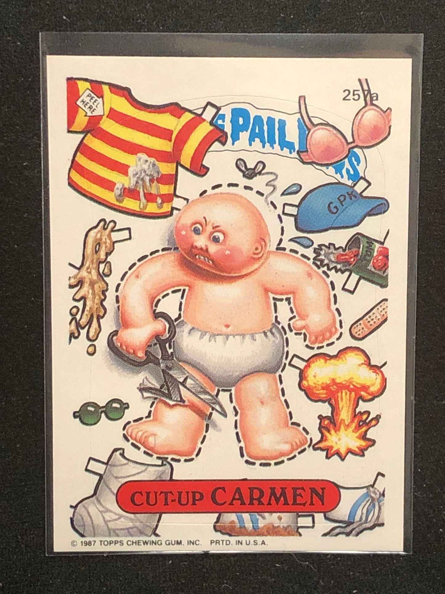 Garbage Pail Kids Original Series 7 (os7) 257a Cut Up Carmen