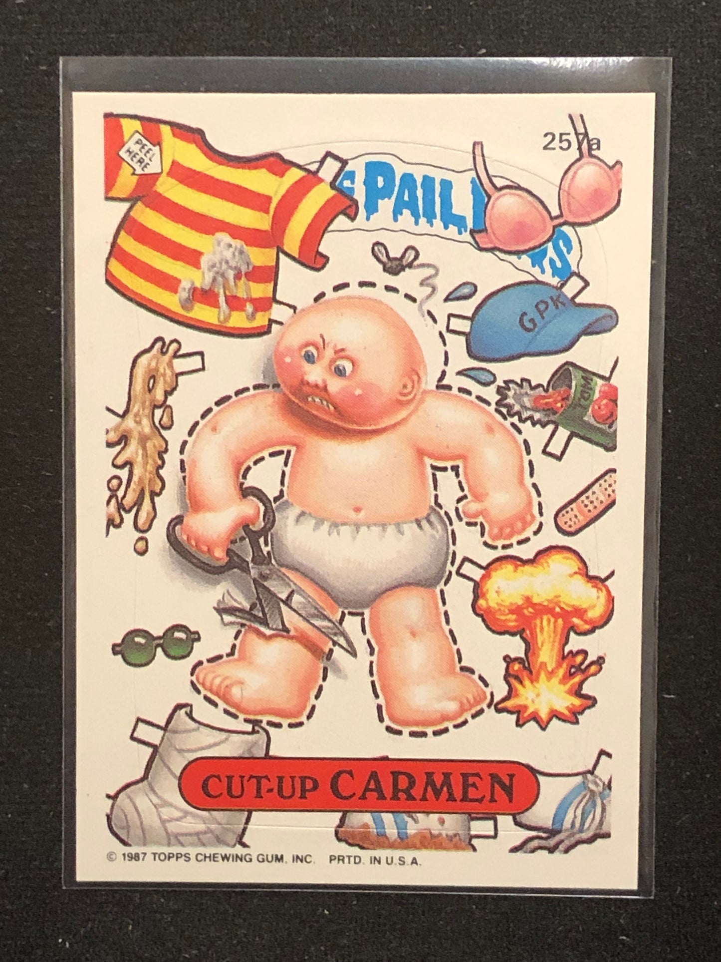 Garbage Pail Kids Original Series 7 (os7) 257a Cut Up Carmen