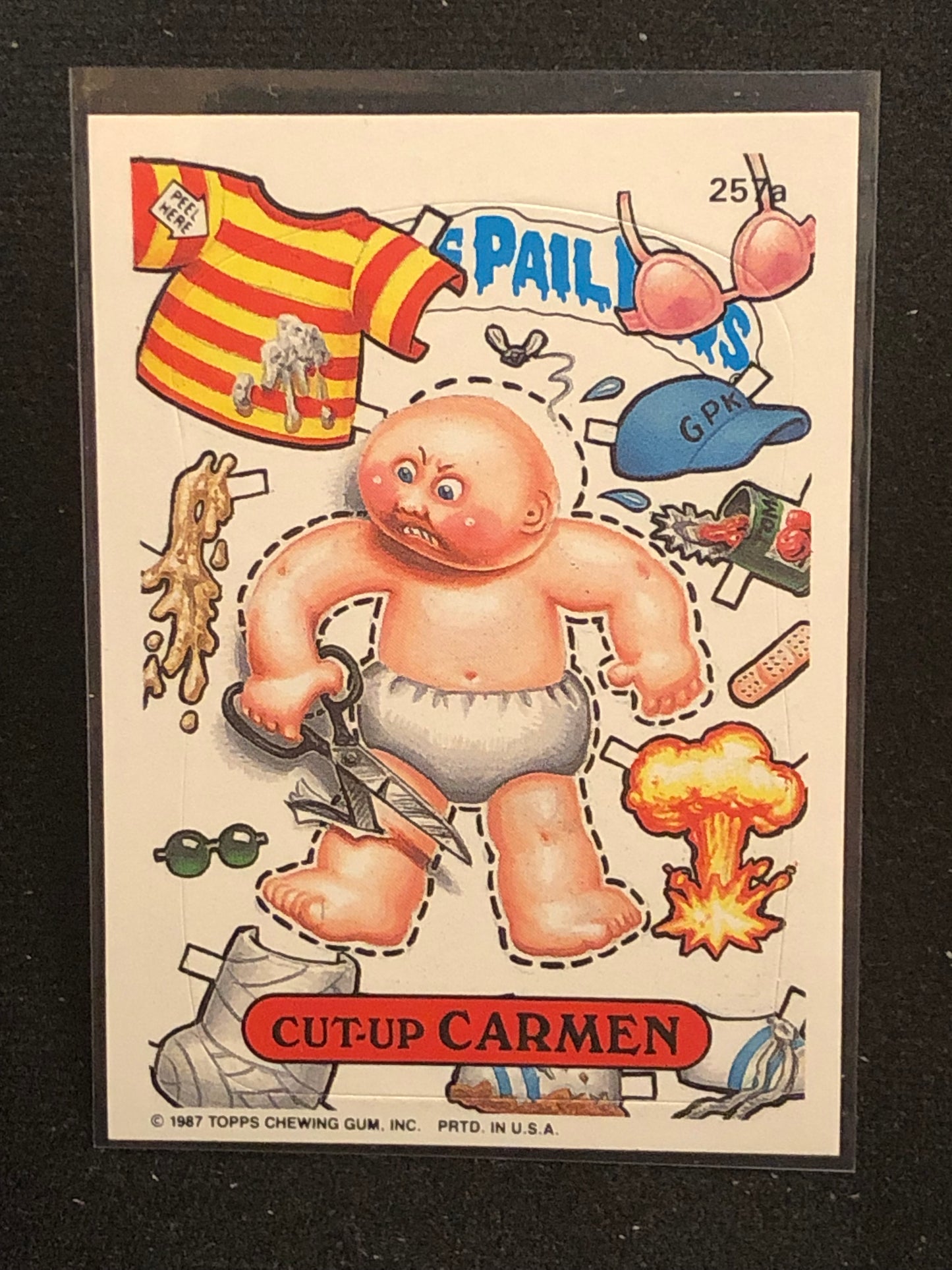 Garbage Pail Kids Original Series 7 (os7) 257a Cut Up Carmen