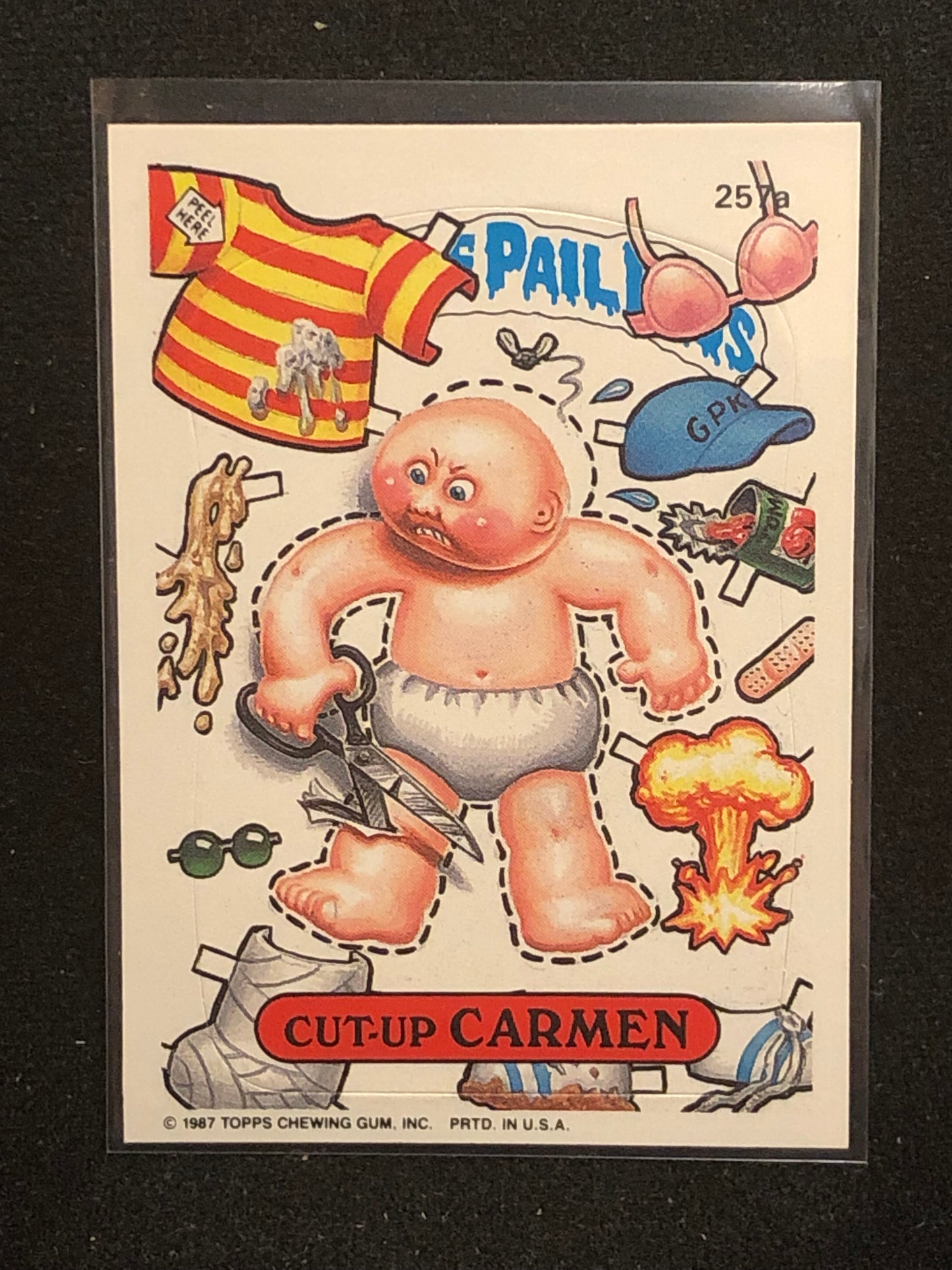 Garbage Pail Kids Original Series 7 (os7) 257a Cut Up Carmen