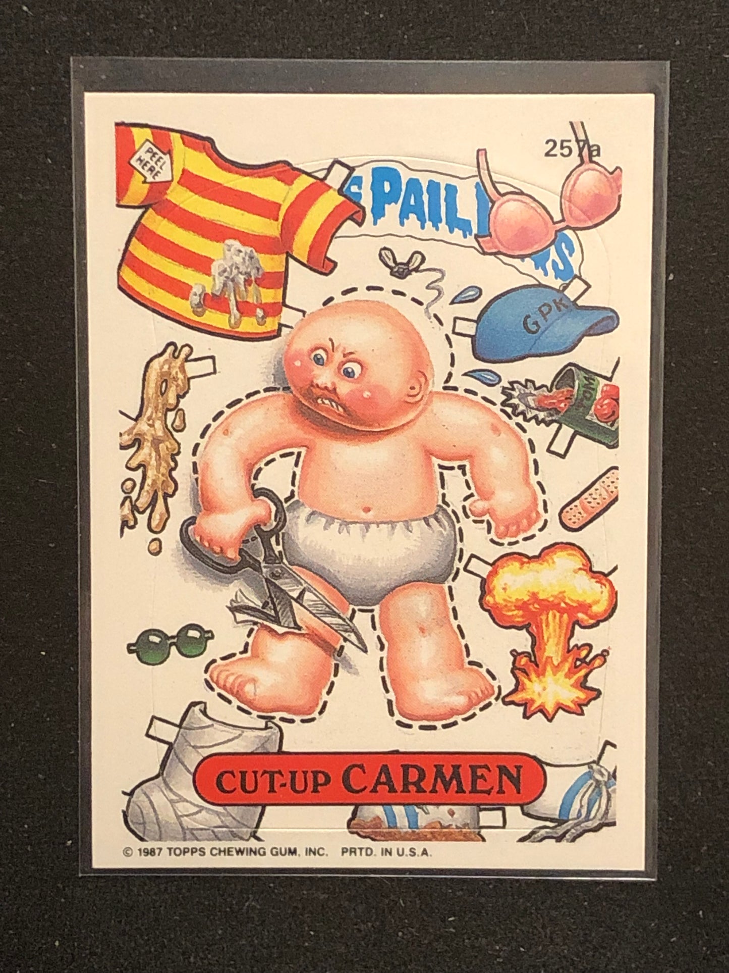 Garbage Pail Kids Original Series 7 (os7) 257a Cut Up Carmen