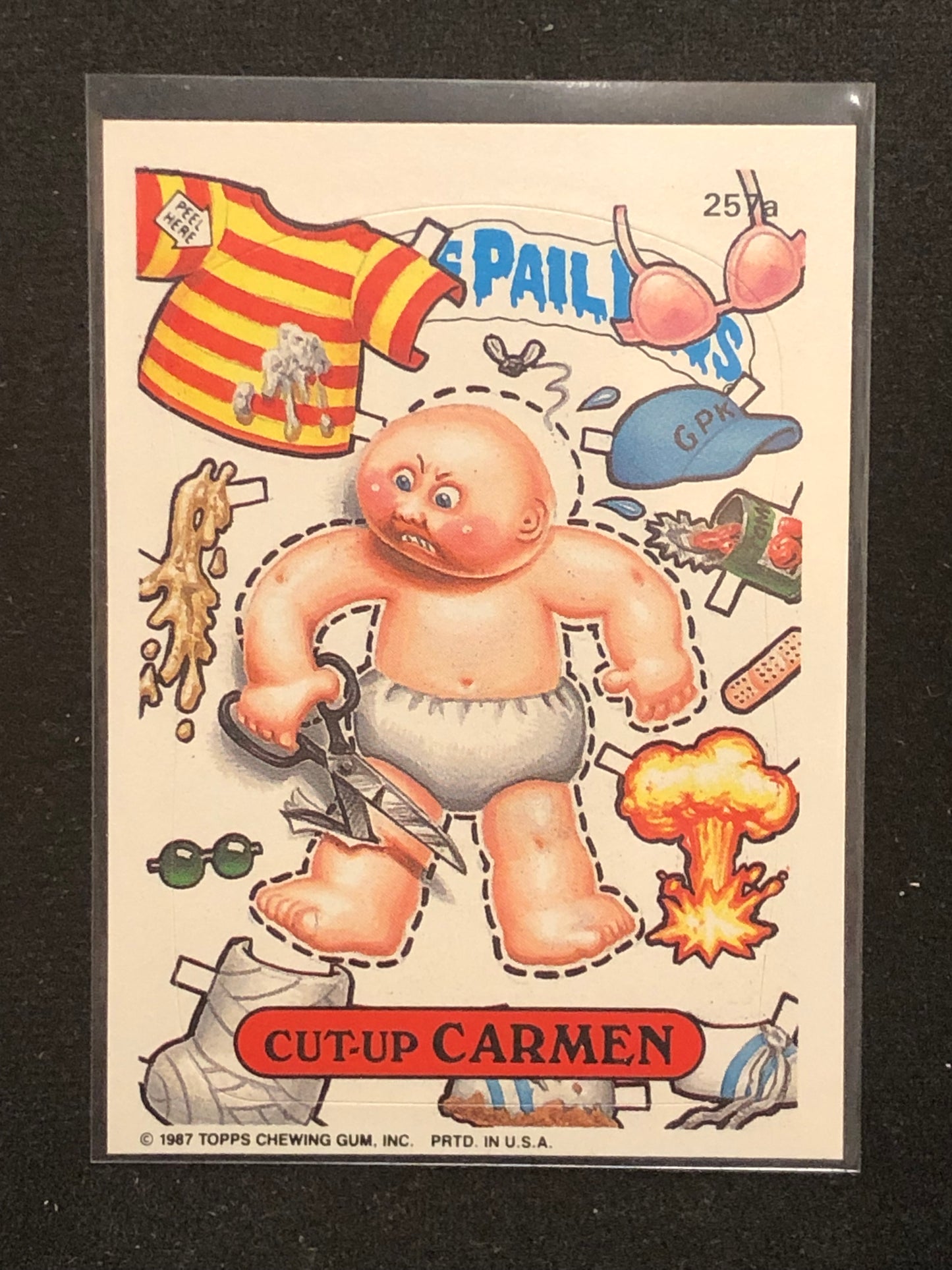 Garbage Pail Kids Original Series 7 (os7) 257a Cut Up Carmen