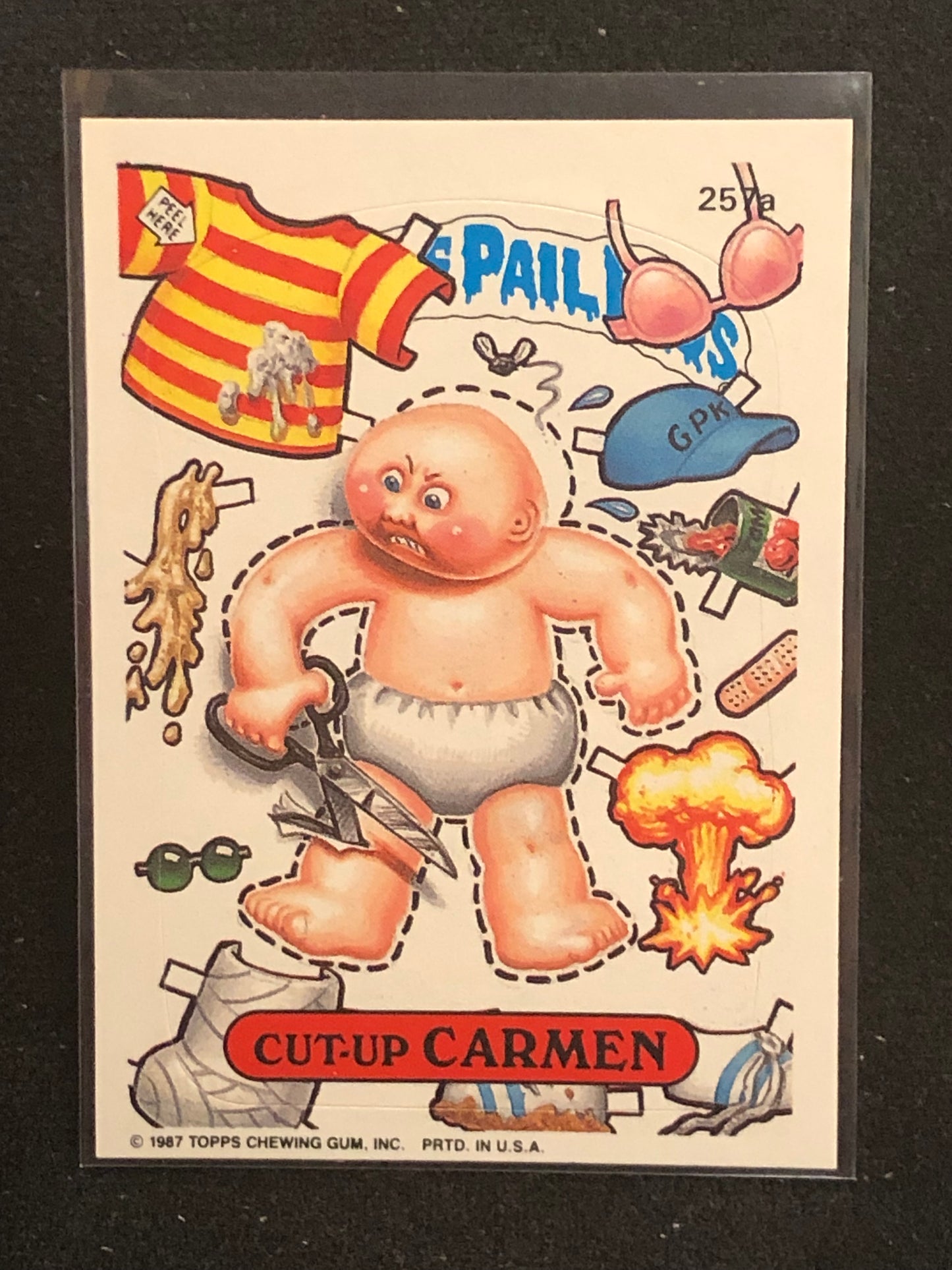 Garbage Pail Kids Original Series 7 (os7) 257a Cut Up Carmen