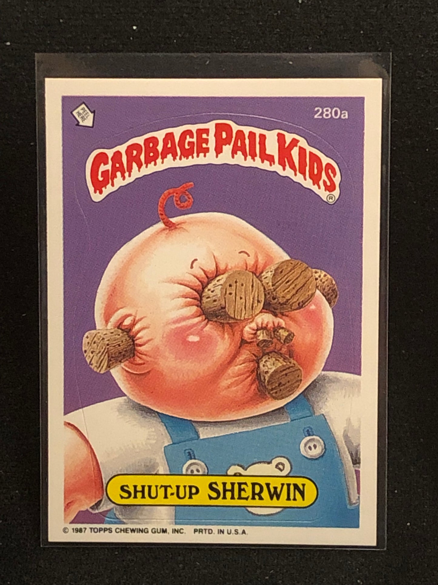 Garbage Pail Kids Original Series 7 (os7) 280a Shut Up Sherwin