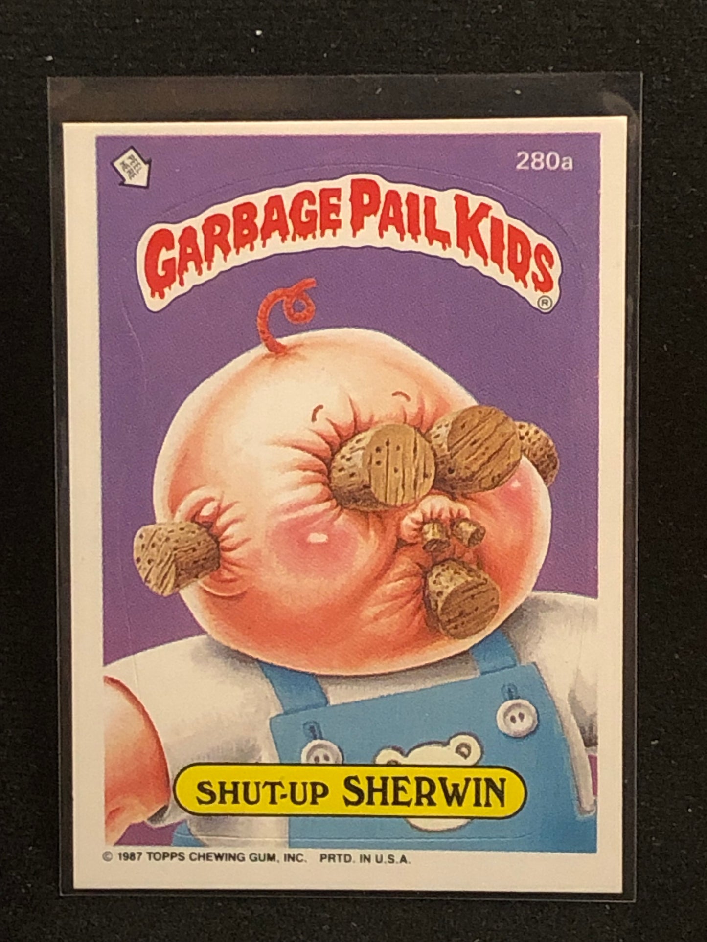 Garbage Pail Kids Original Series 7 (os7) 280a Shut Up Sherwin