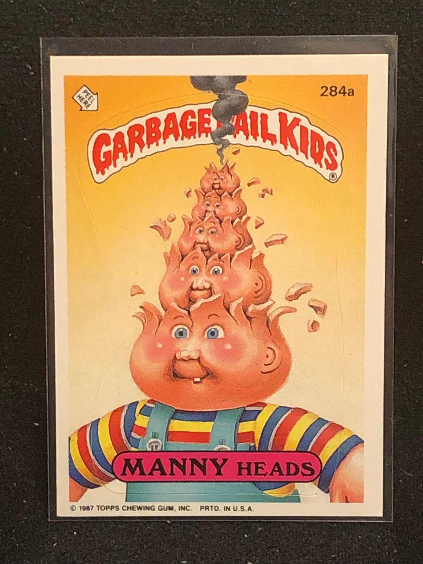 Garbage Pail Kids Original Series 7 (os7) 284a Manny Heads