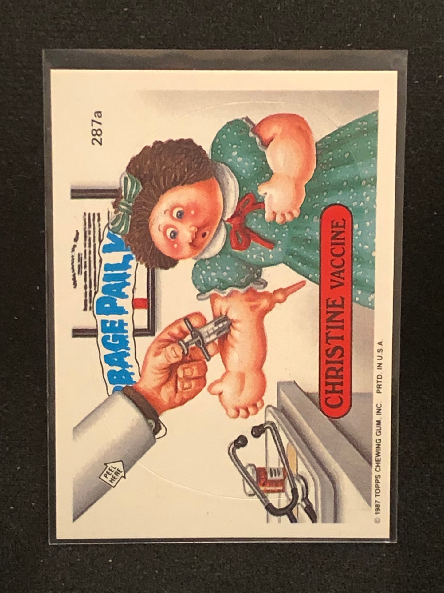 Garbage Pail Kids Original Series 7 (os7) 287a Christine Vaccine