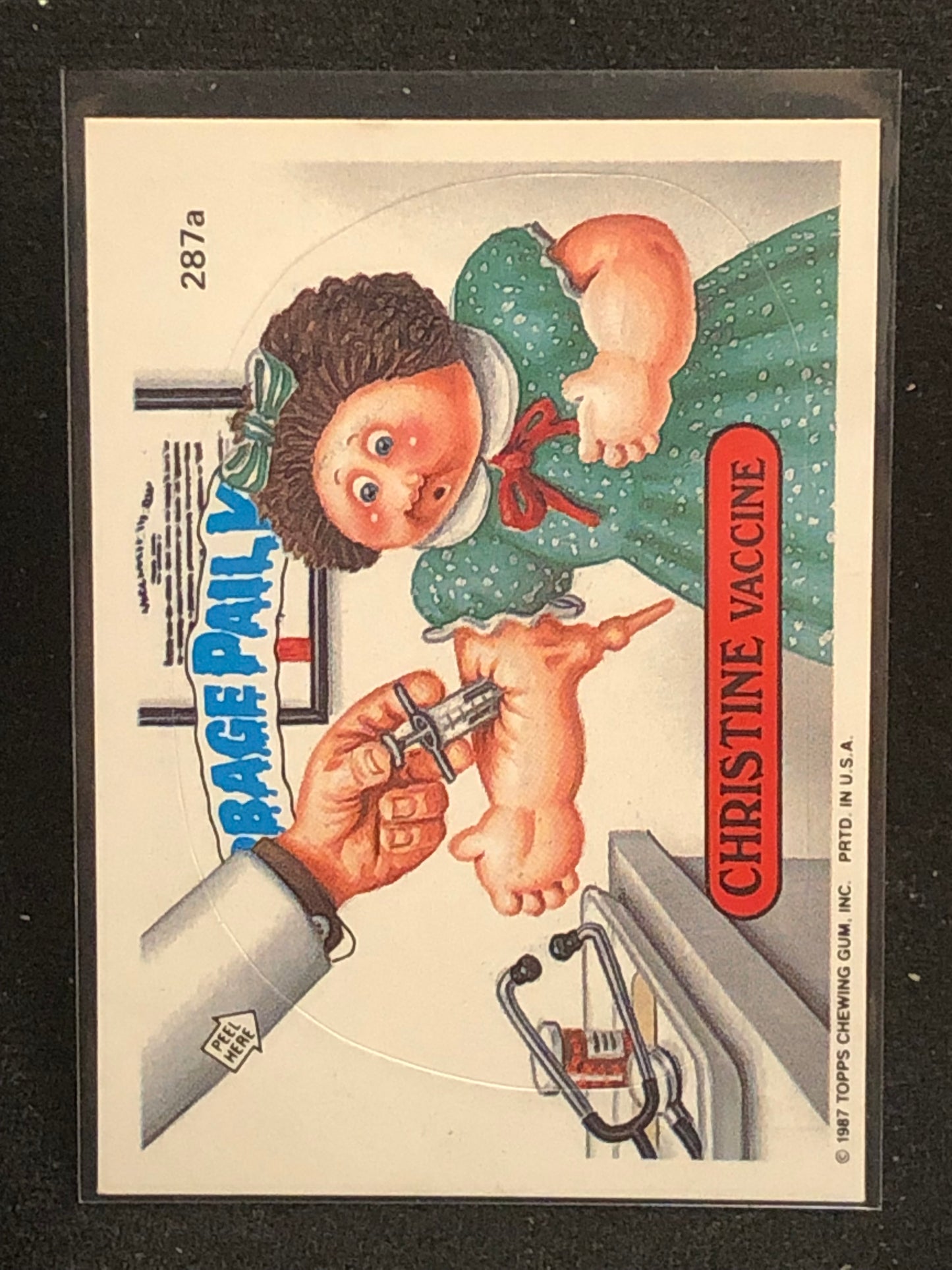 Garbage Pail Kids Original Series 7 (os7) 287a Christine Vaccine