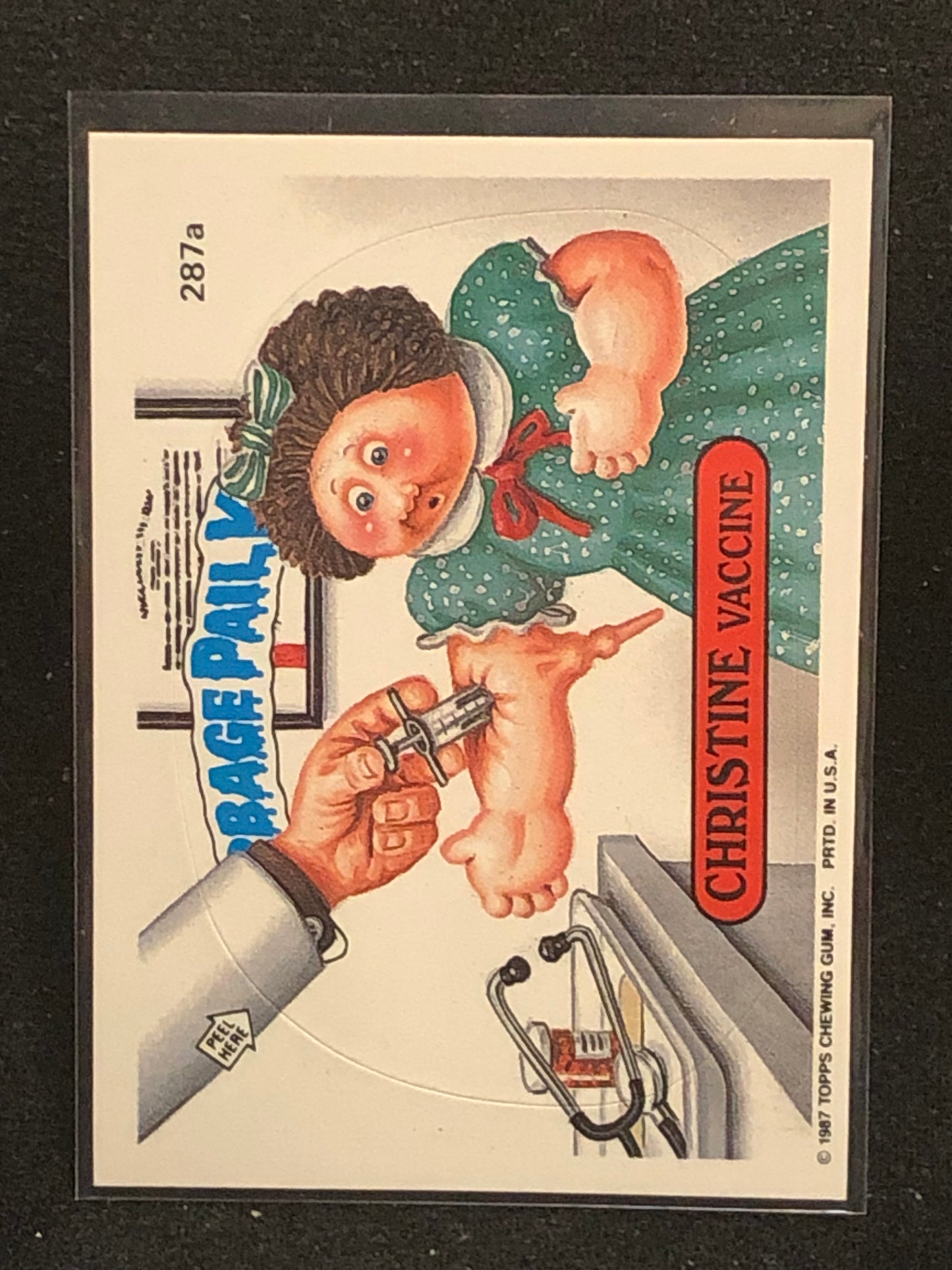 Garbage Pail Kids Original Series 7 (os7) 287a Christine Vaccine