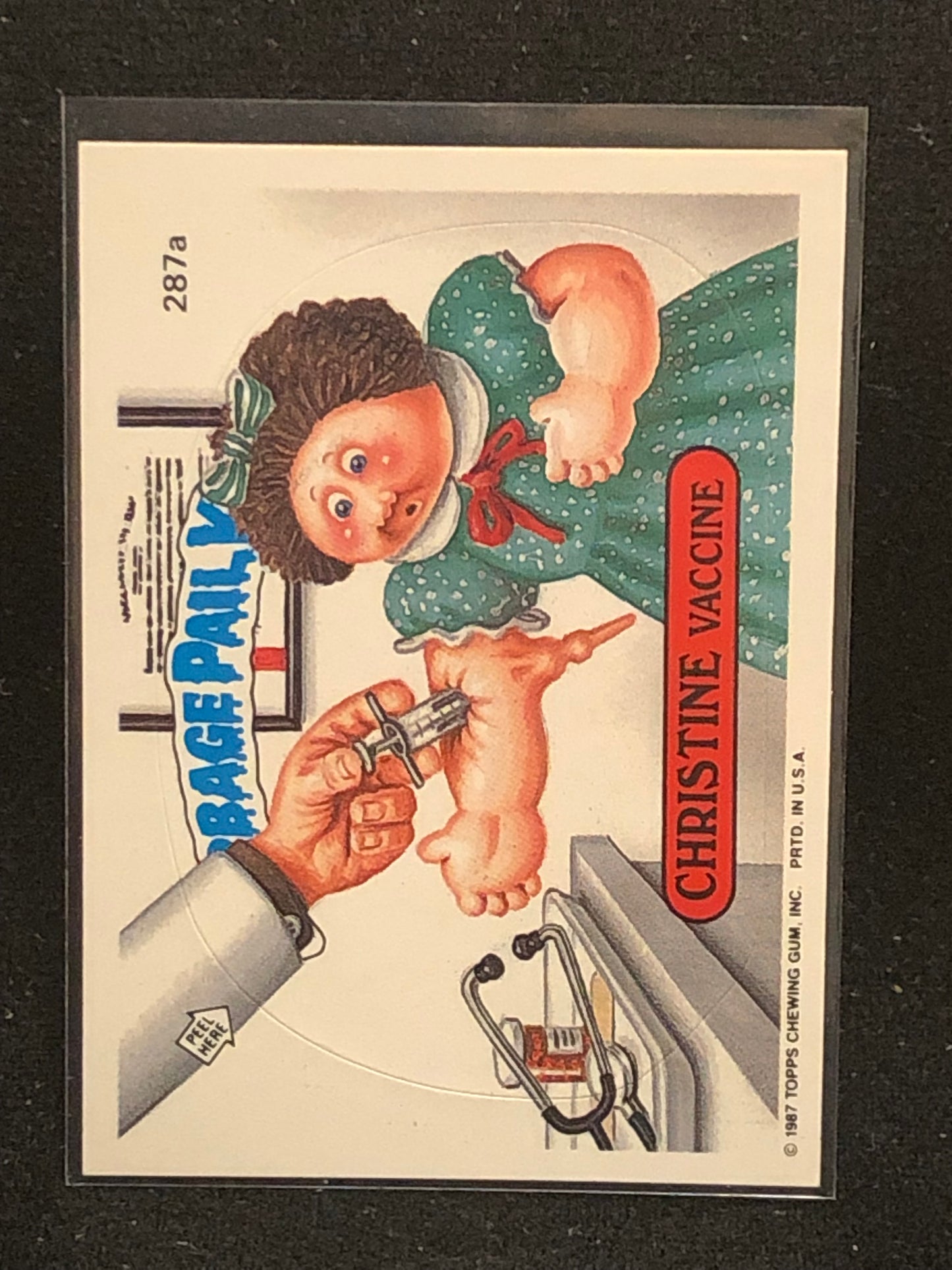 Garbage Pail Kids Original Series 7 (os7) 287a Christine Vaccine