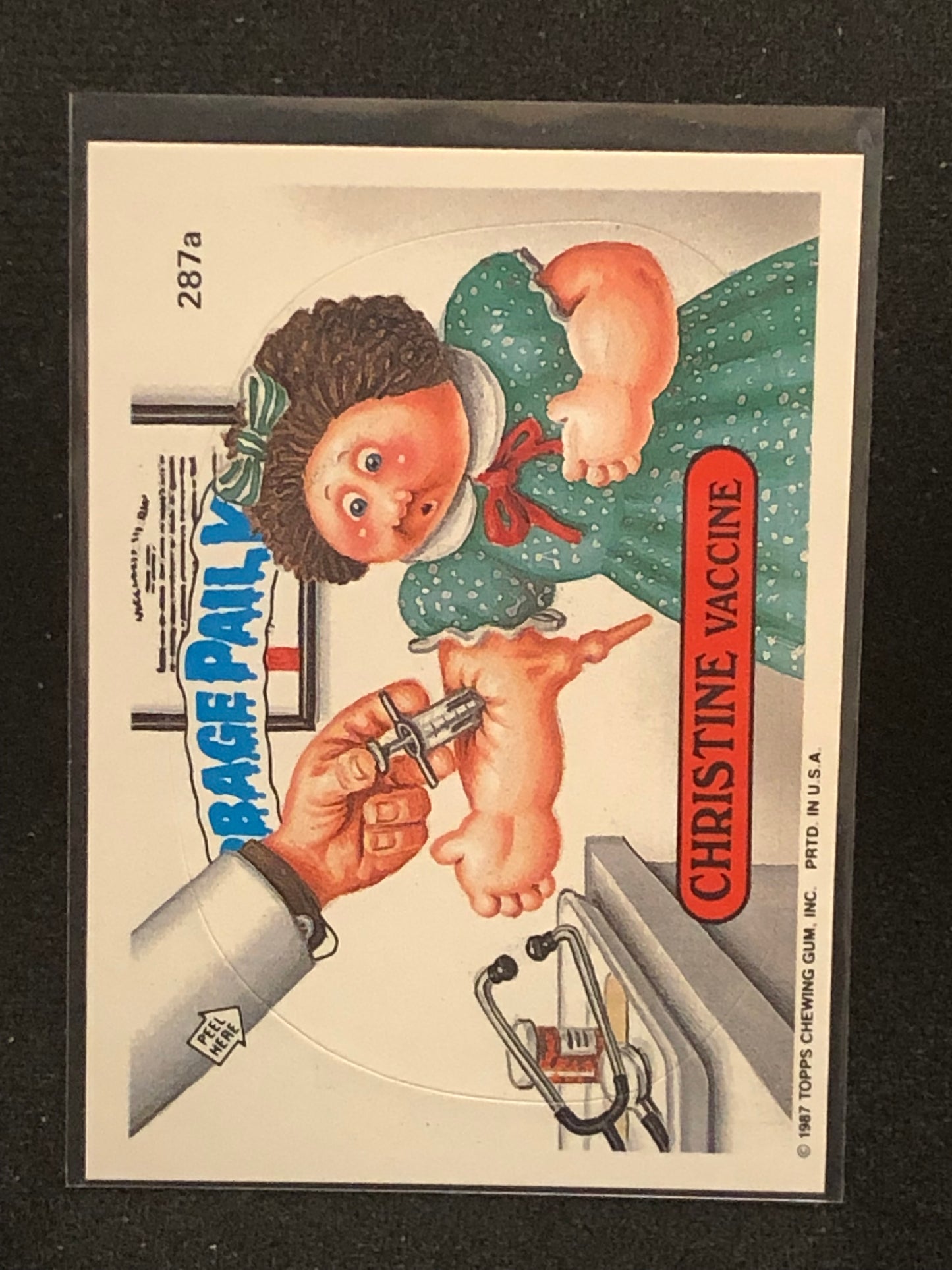 Garbage Pail Kids Original Series 7 (os7) 287a Christine Vaccine