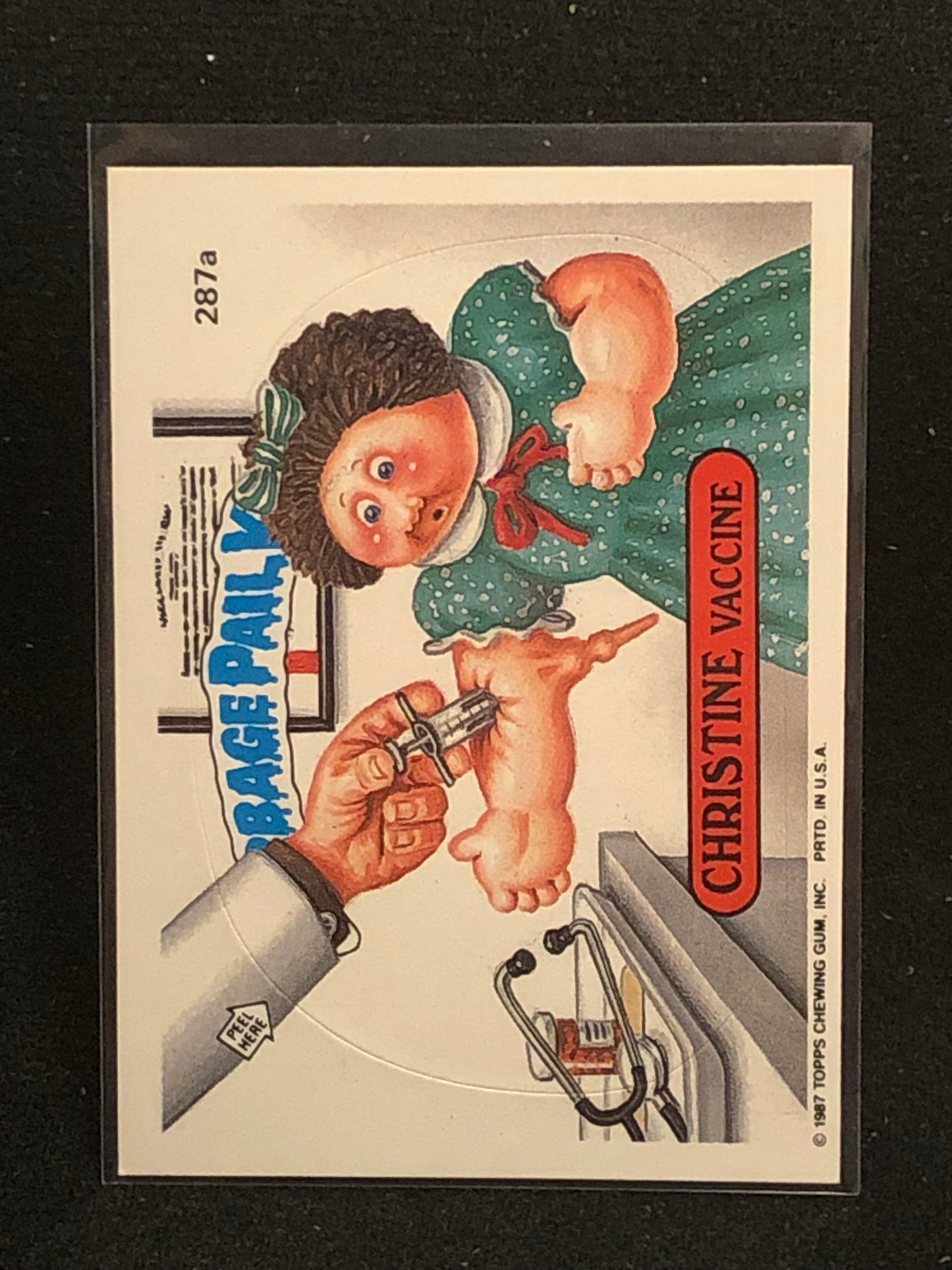 Garbage Pail Kids Original Series 7 (os7) 287a Christine Vaccine