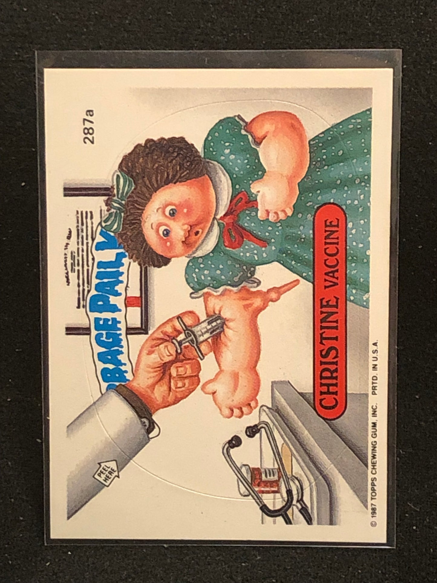 Garbage Pail Kids Original Series 7 (os7) 287a Christine Vaccine