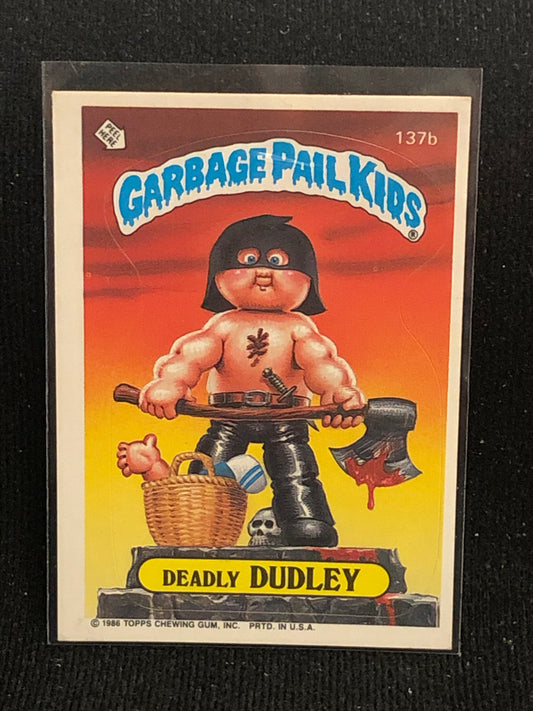 Garbage Pail Kids Original Series 4 (os4) 137b Deadly Dudley