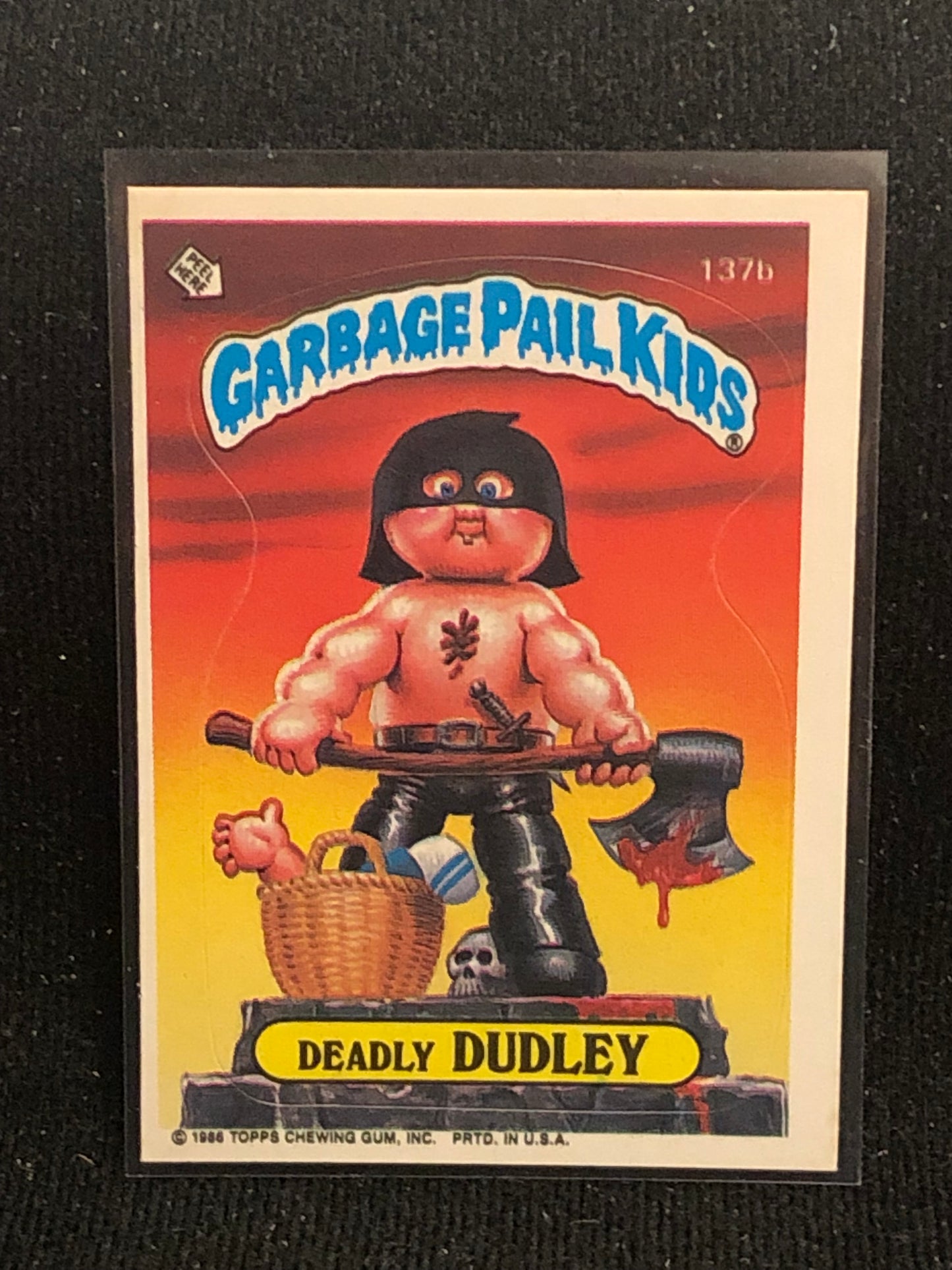 Garbage Pail Kids Original Series 4 (os4) 137b Deadly Dudley