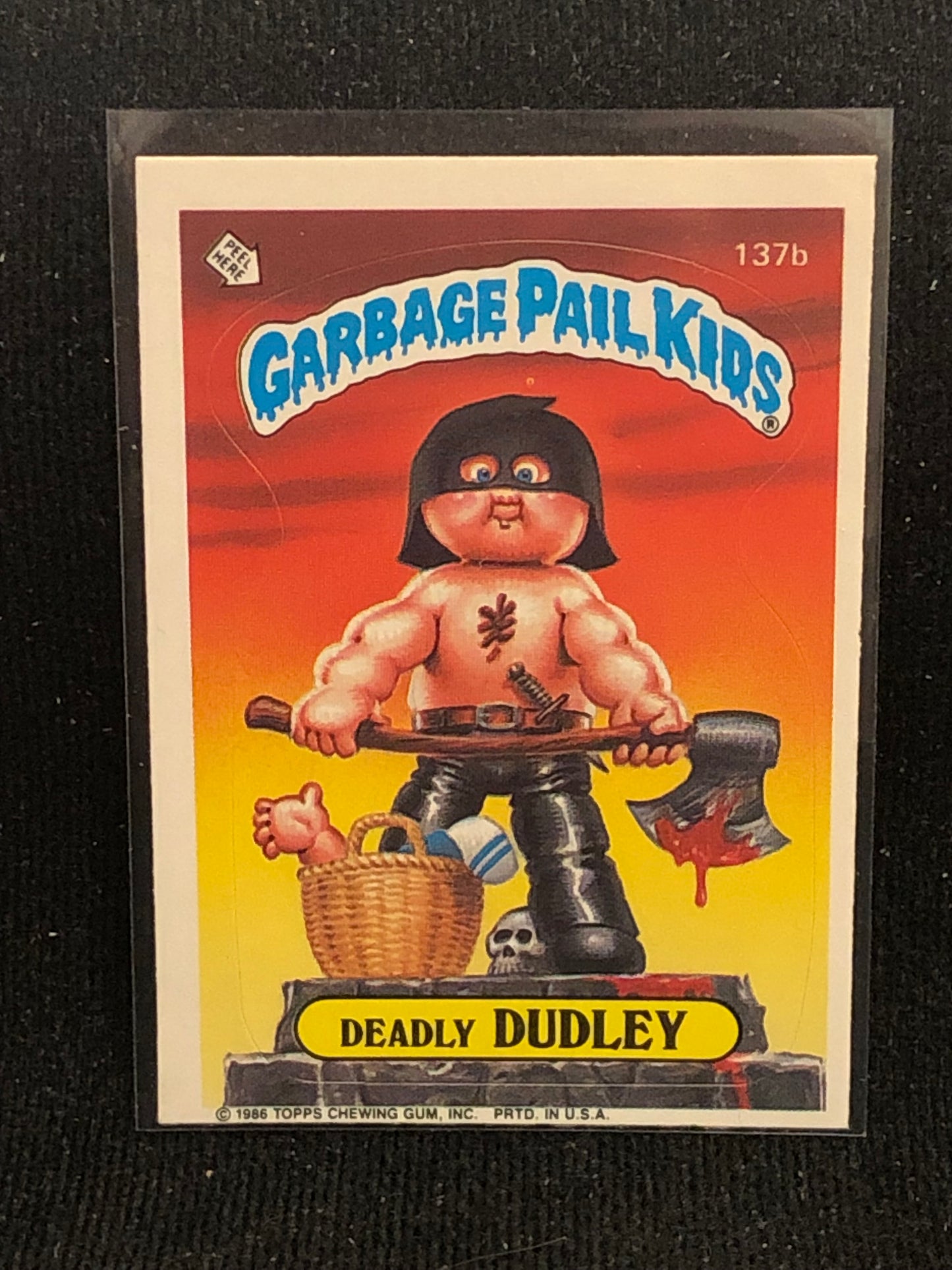 Garbage Pail Kids Original Series 4 (os4) 137b Deadly Dudley