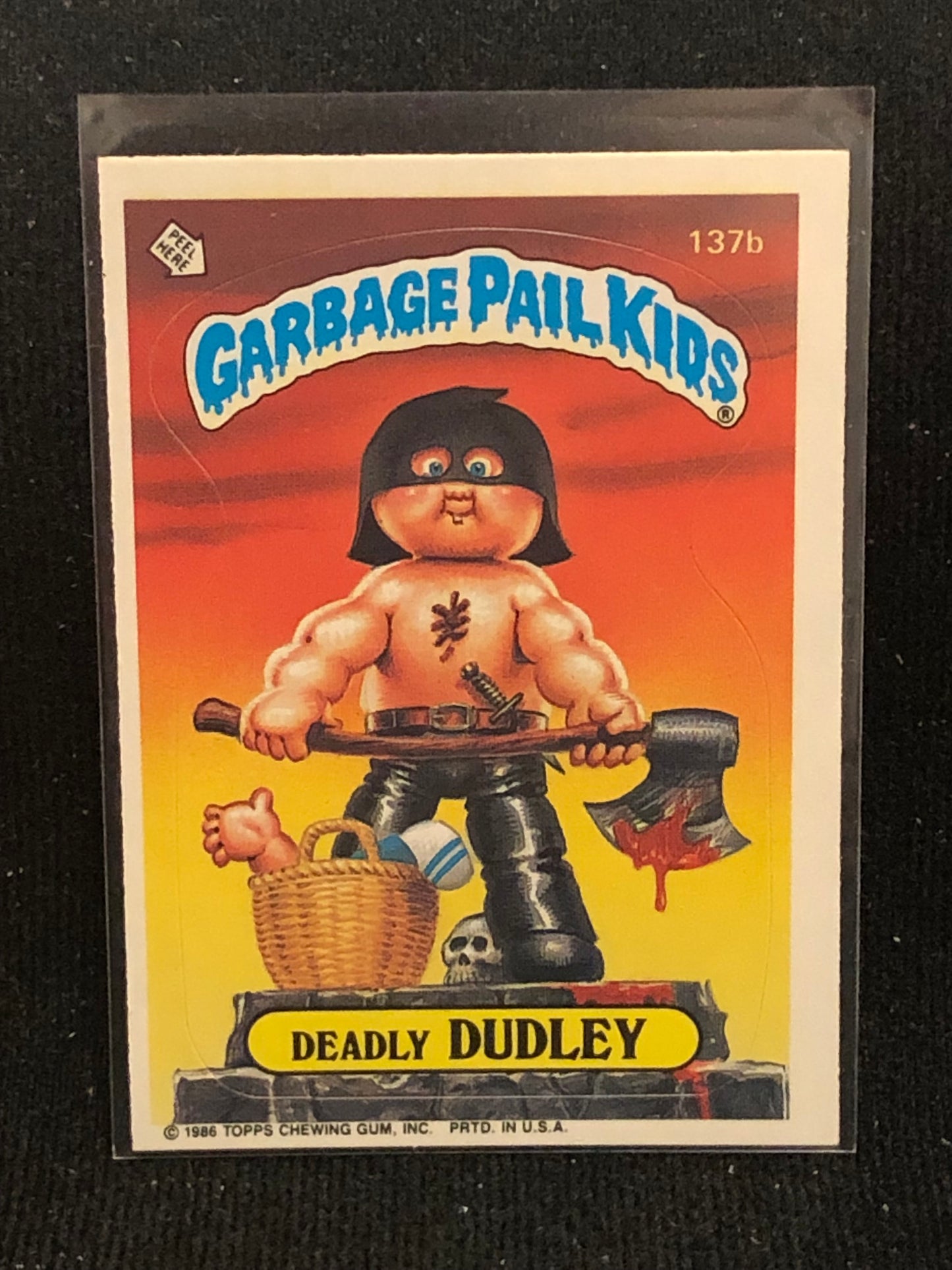 Garbage Pail Kids Original Series 4 (os4) 137b Deadly Dudley