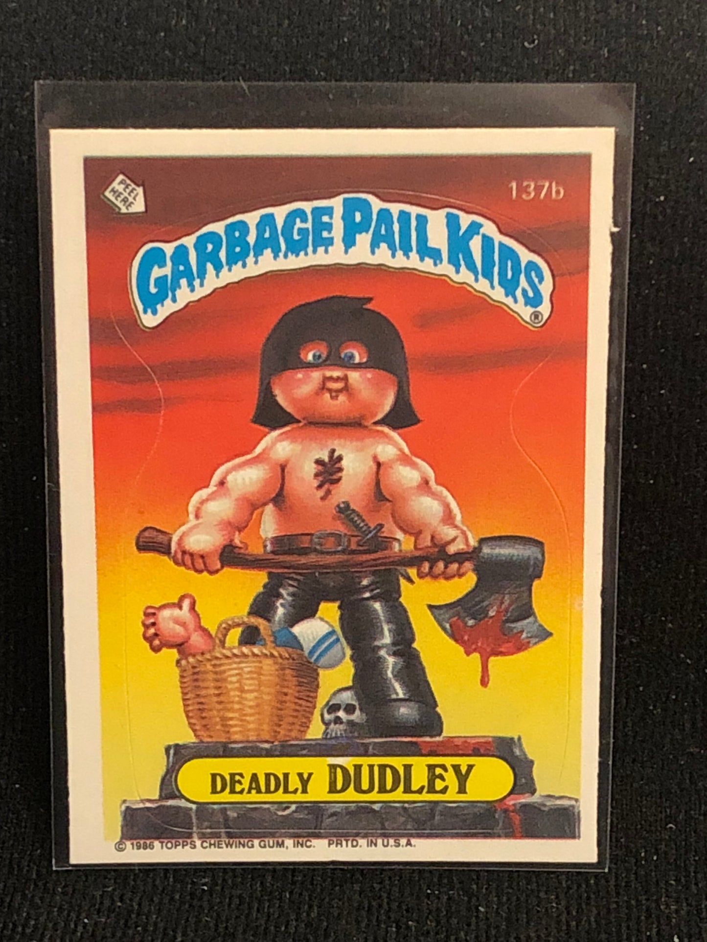 Garbage Pail Kids Original Series 4 (os4) 137b Deadly Dudley