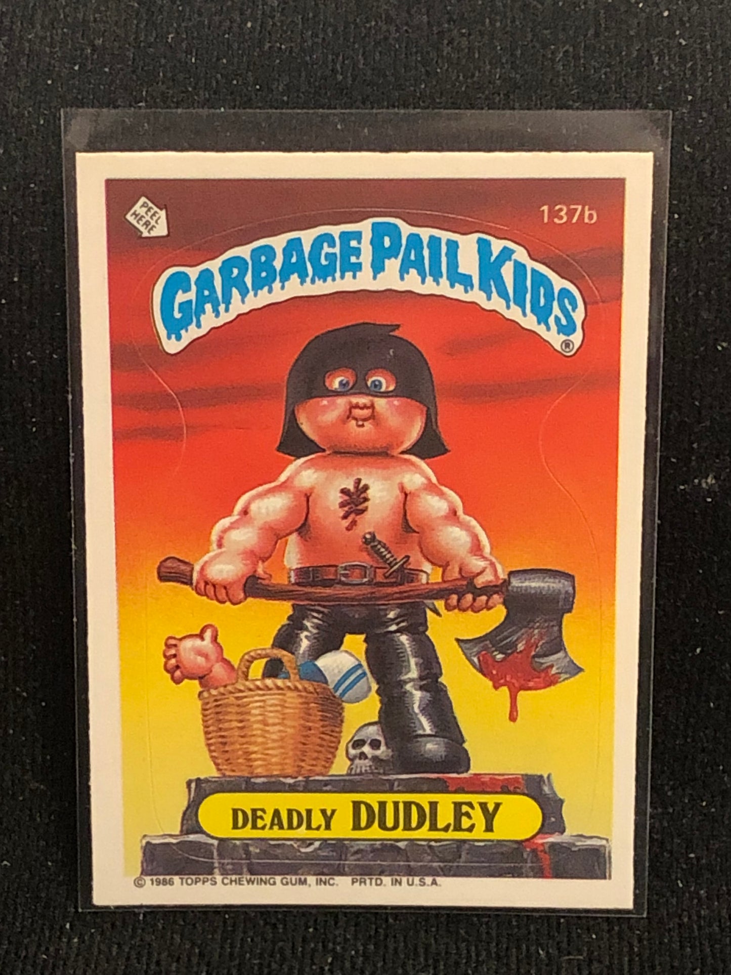 Garbage Pail Kids Original Series 4 (os4) 137b Deadly Dudley