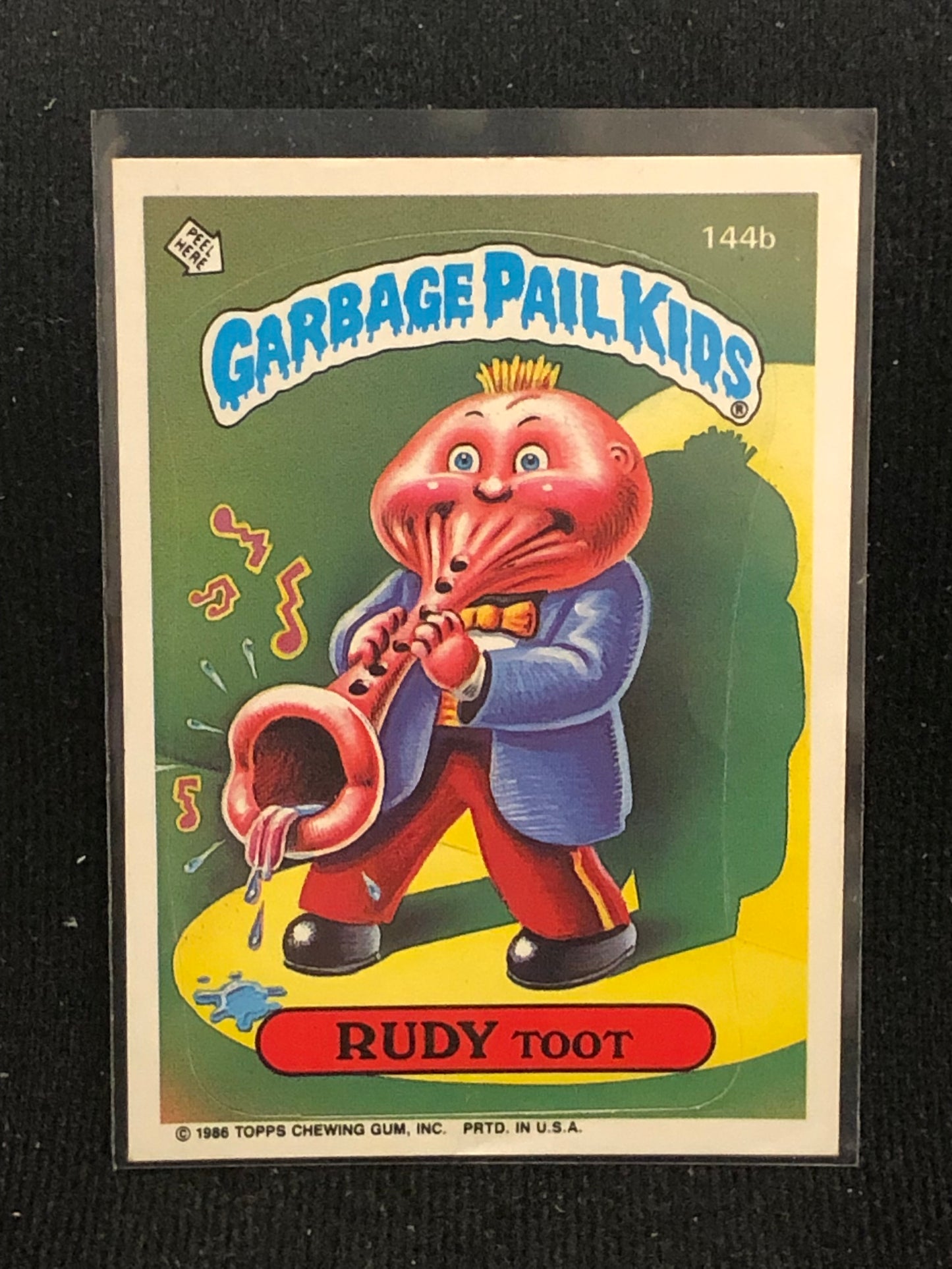 Garbage Pail Kids Original Series 4 (os4) 144b Rudy Toot